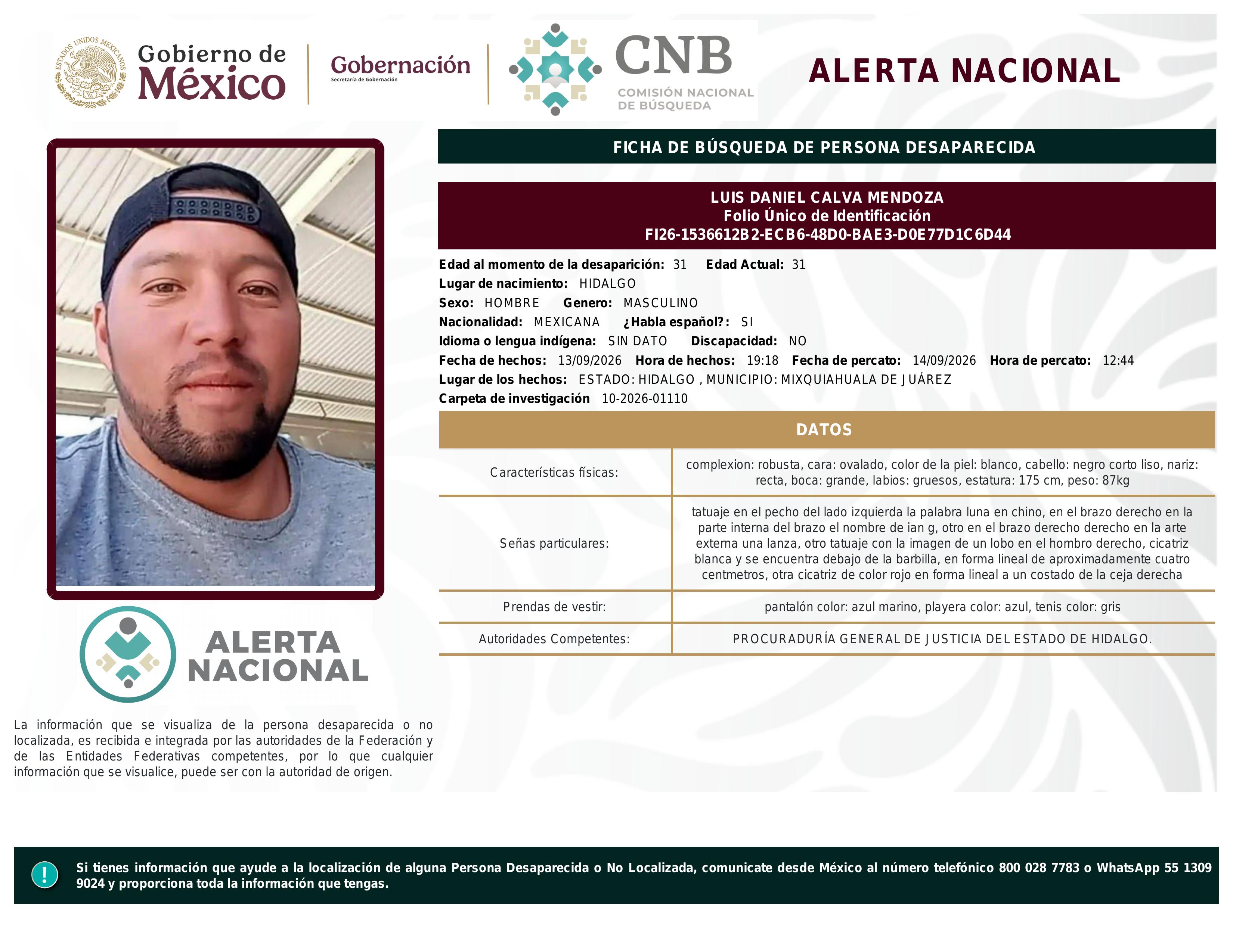alerta nacional