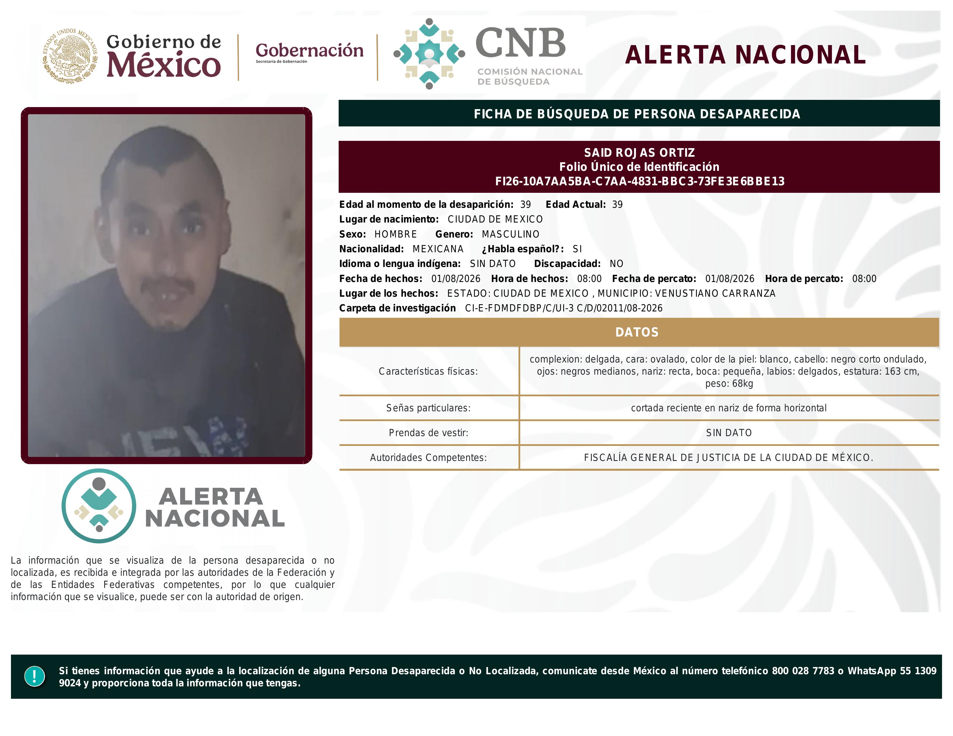 alerta nacional