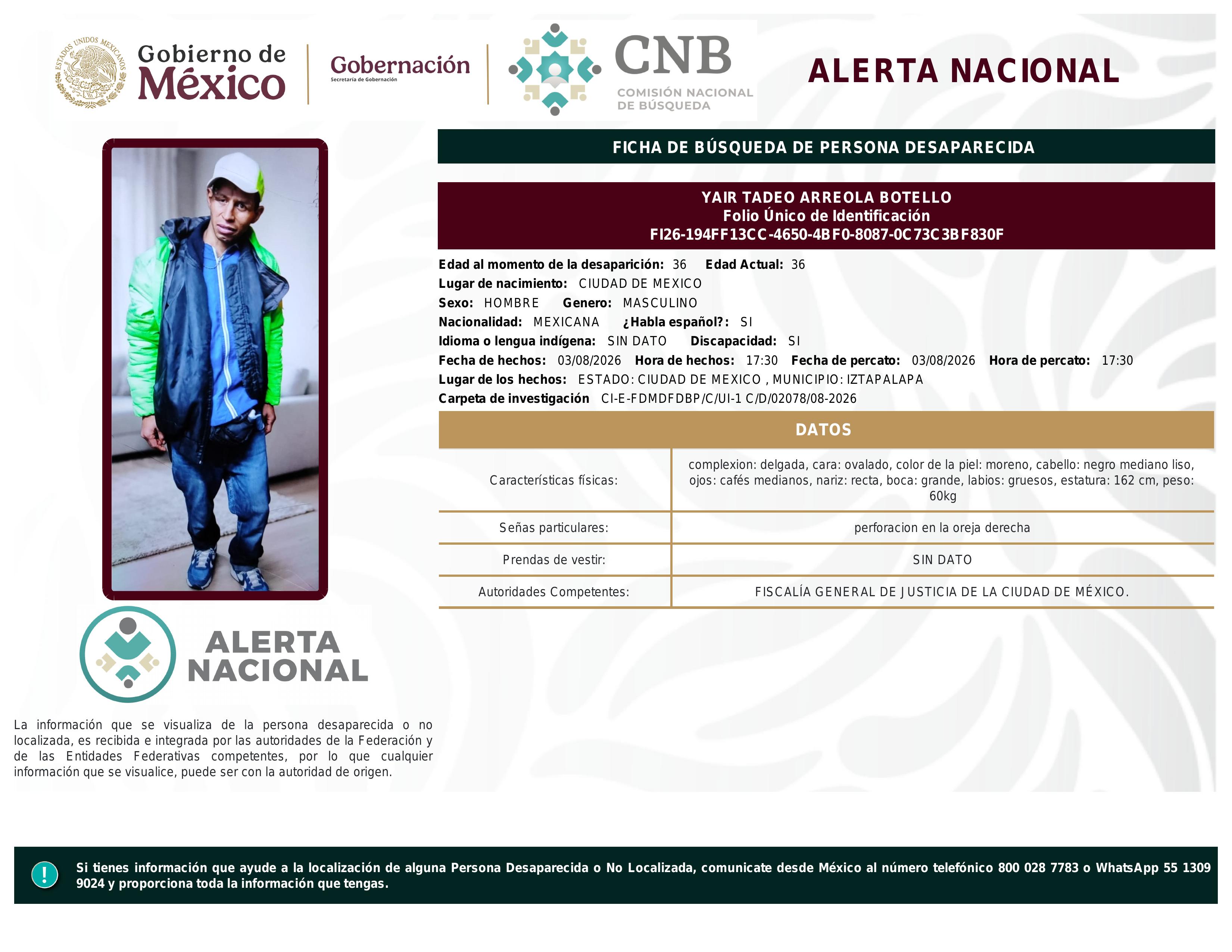 alerta nacional
