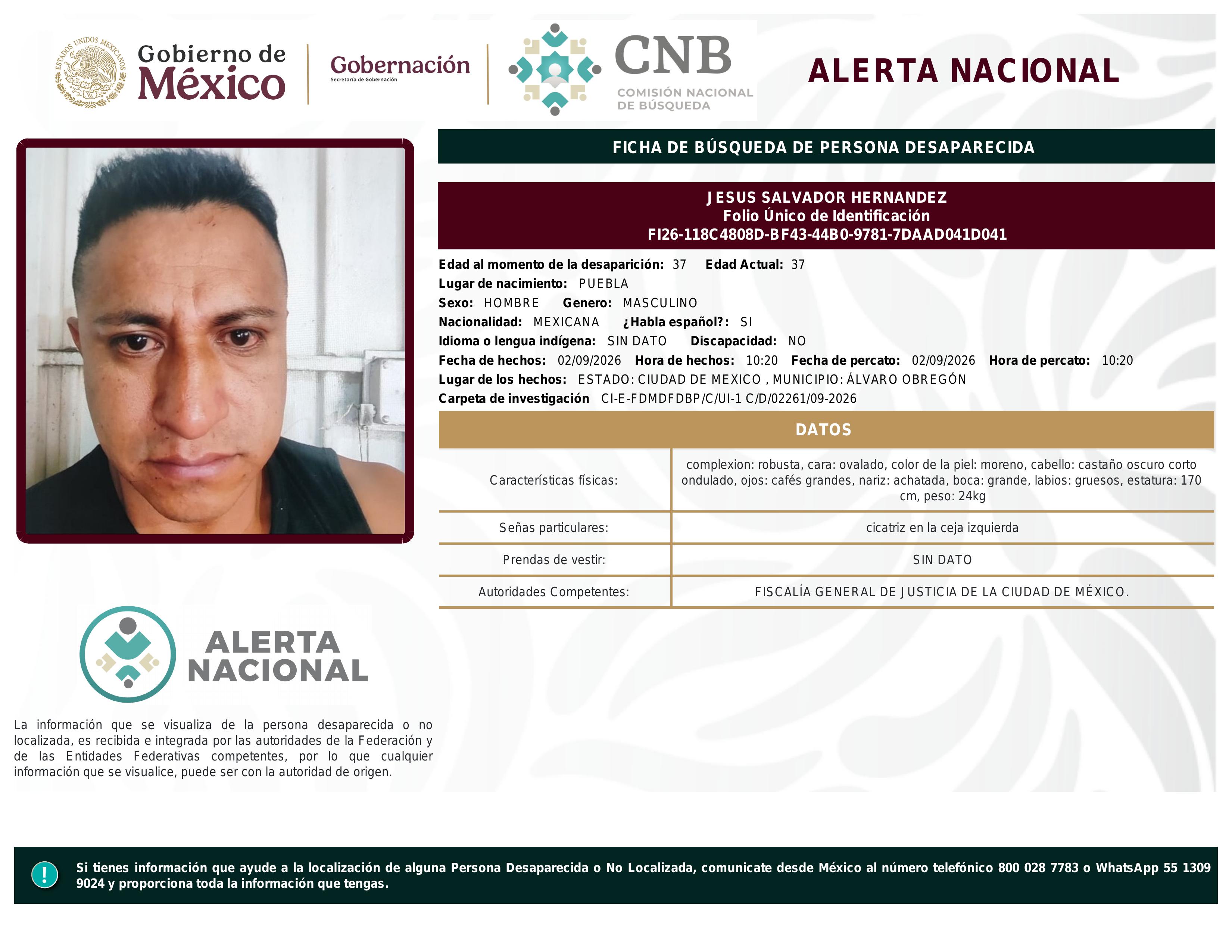 alerta nacional
