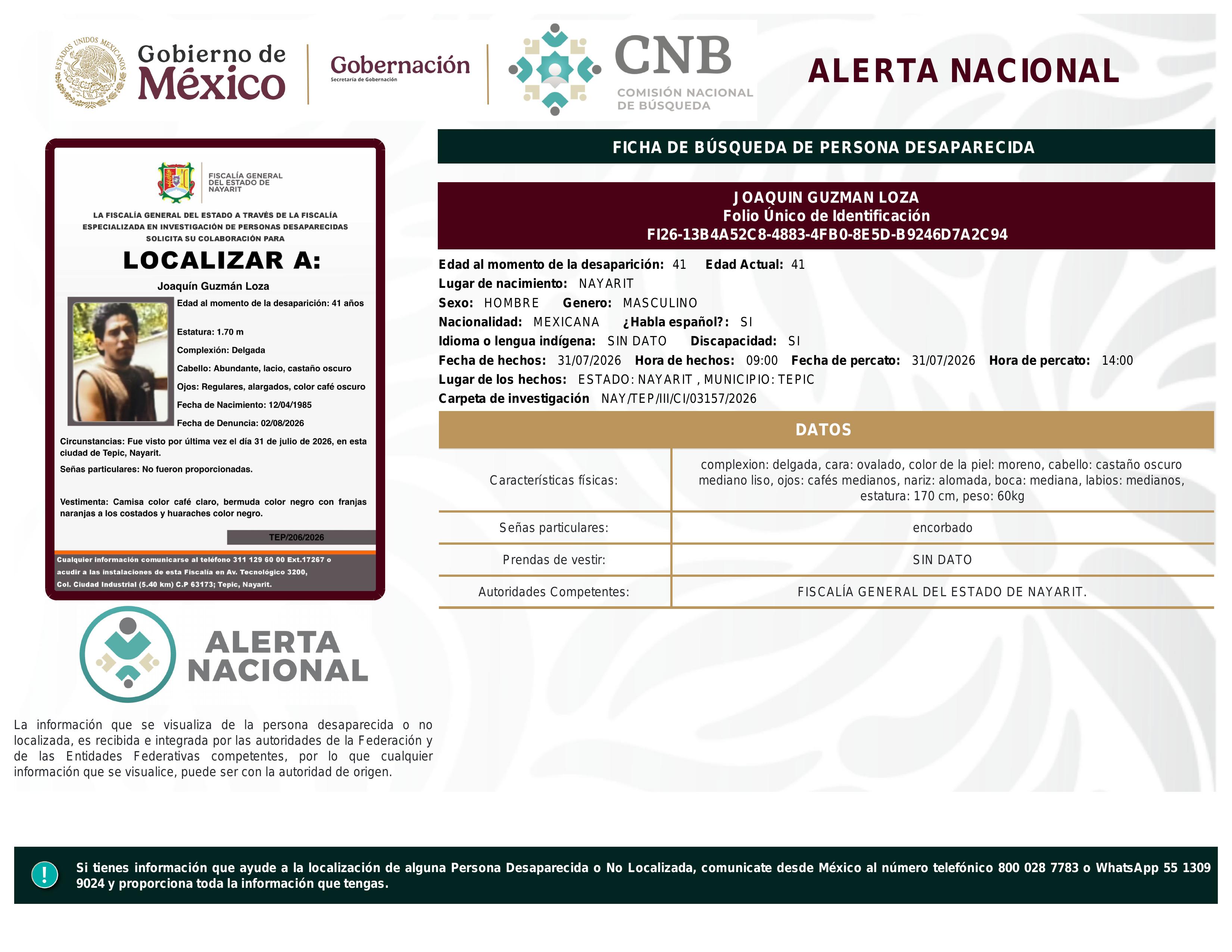 alerta nacional