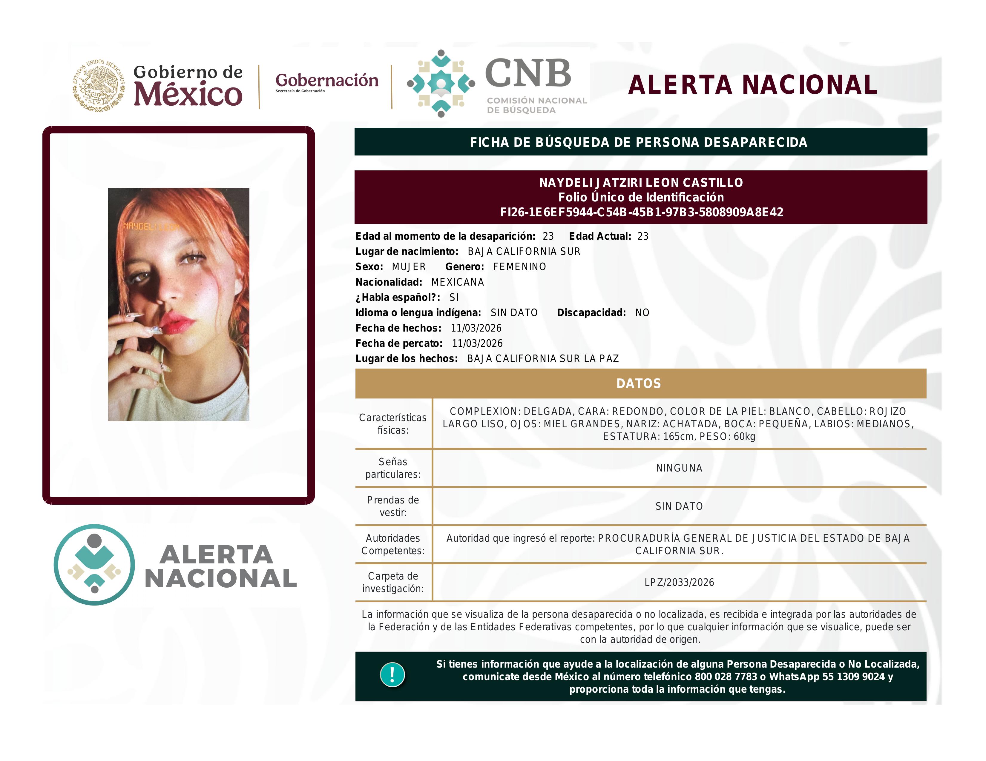 alerta nacional