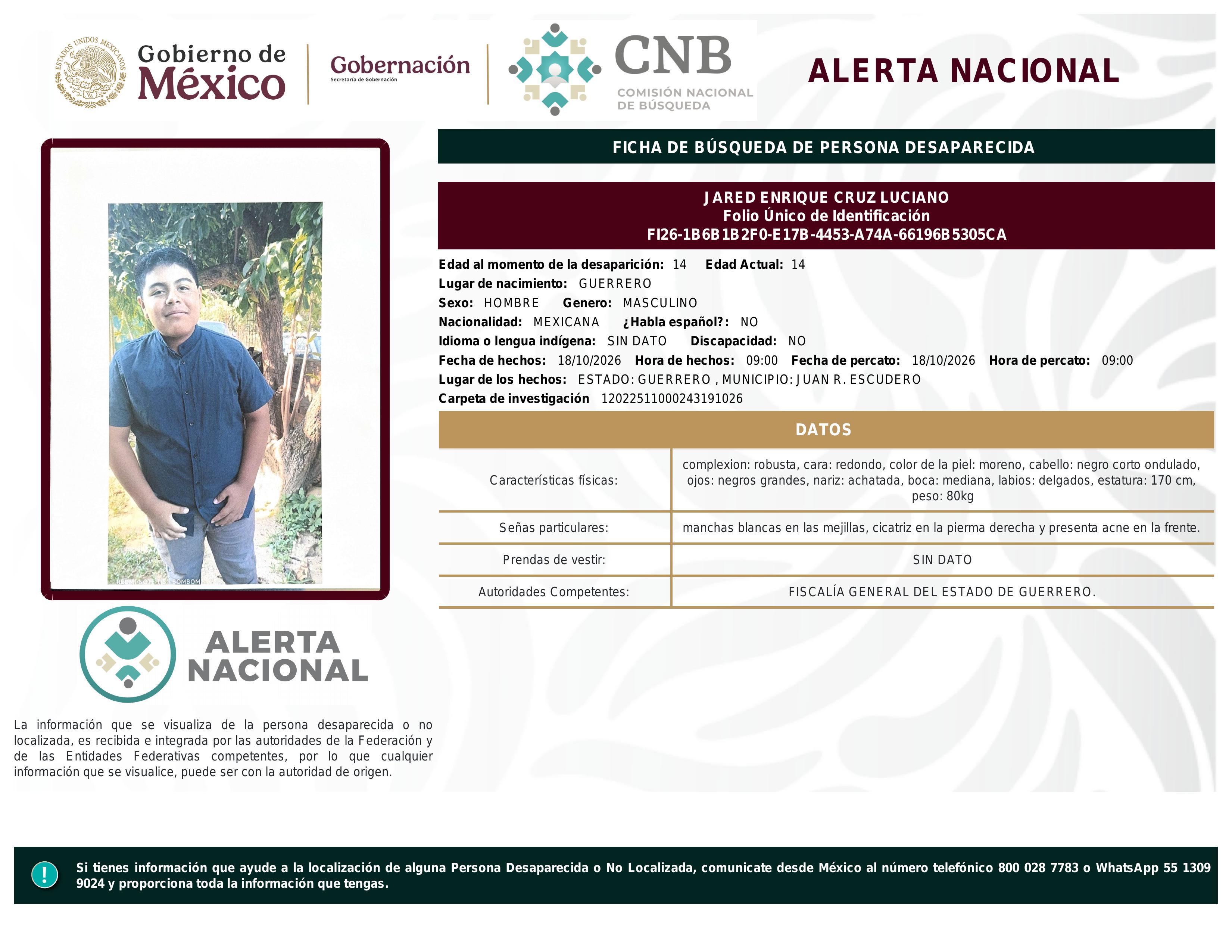 alerta nacional