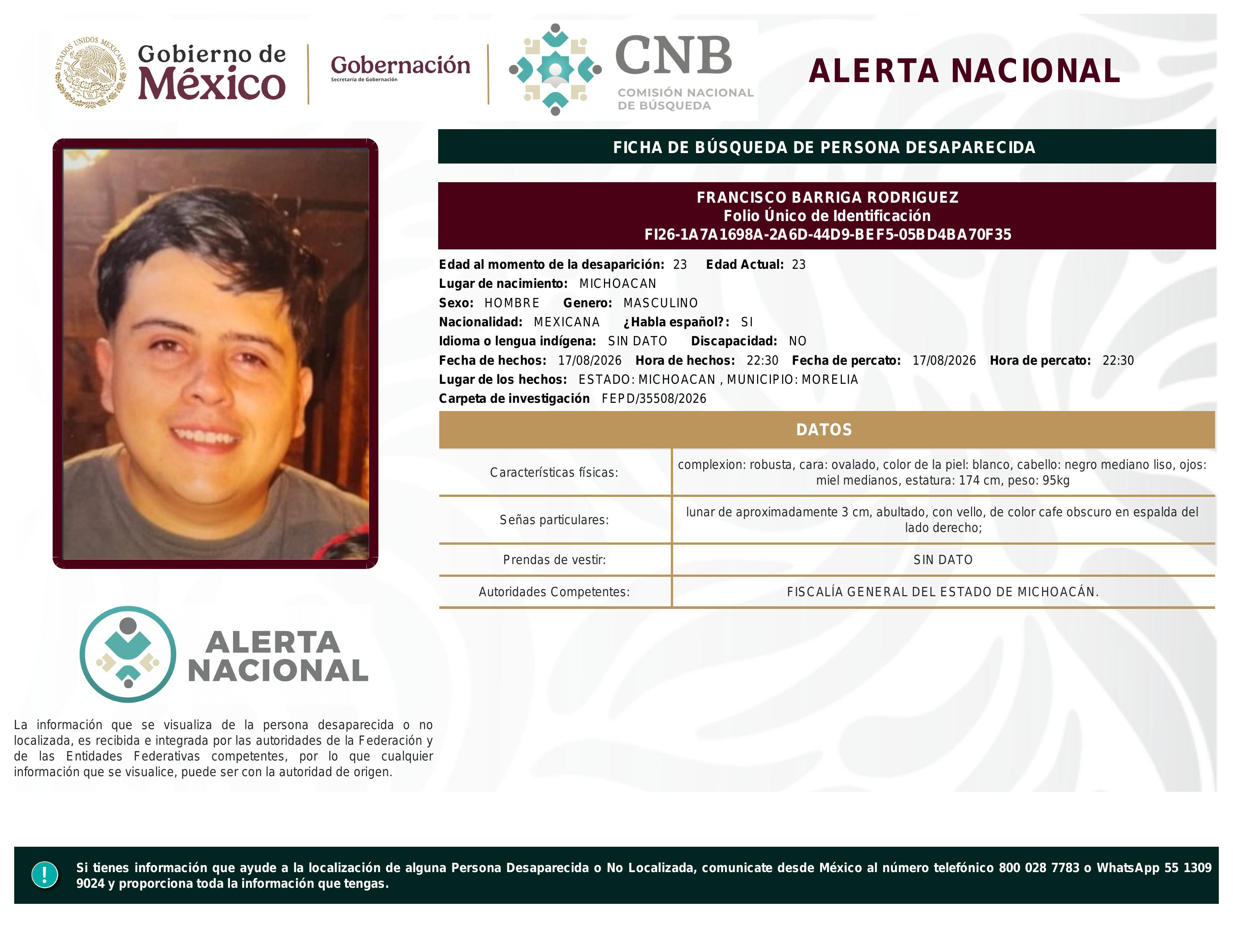 alerta nacional