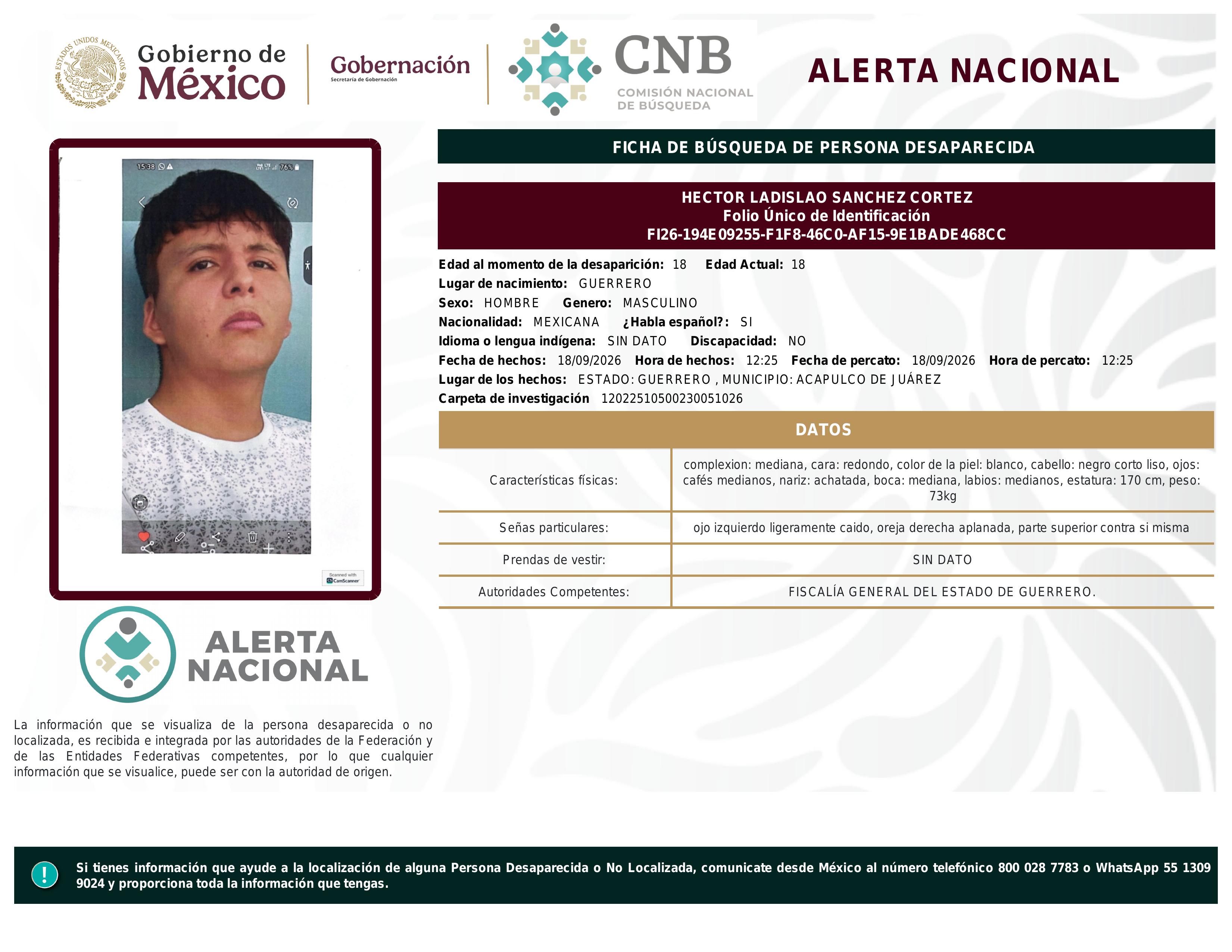 alerta nacional