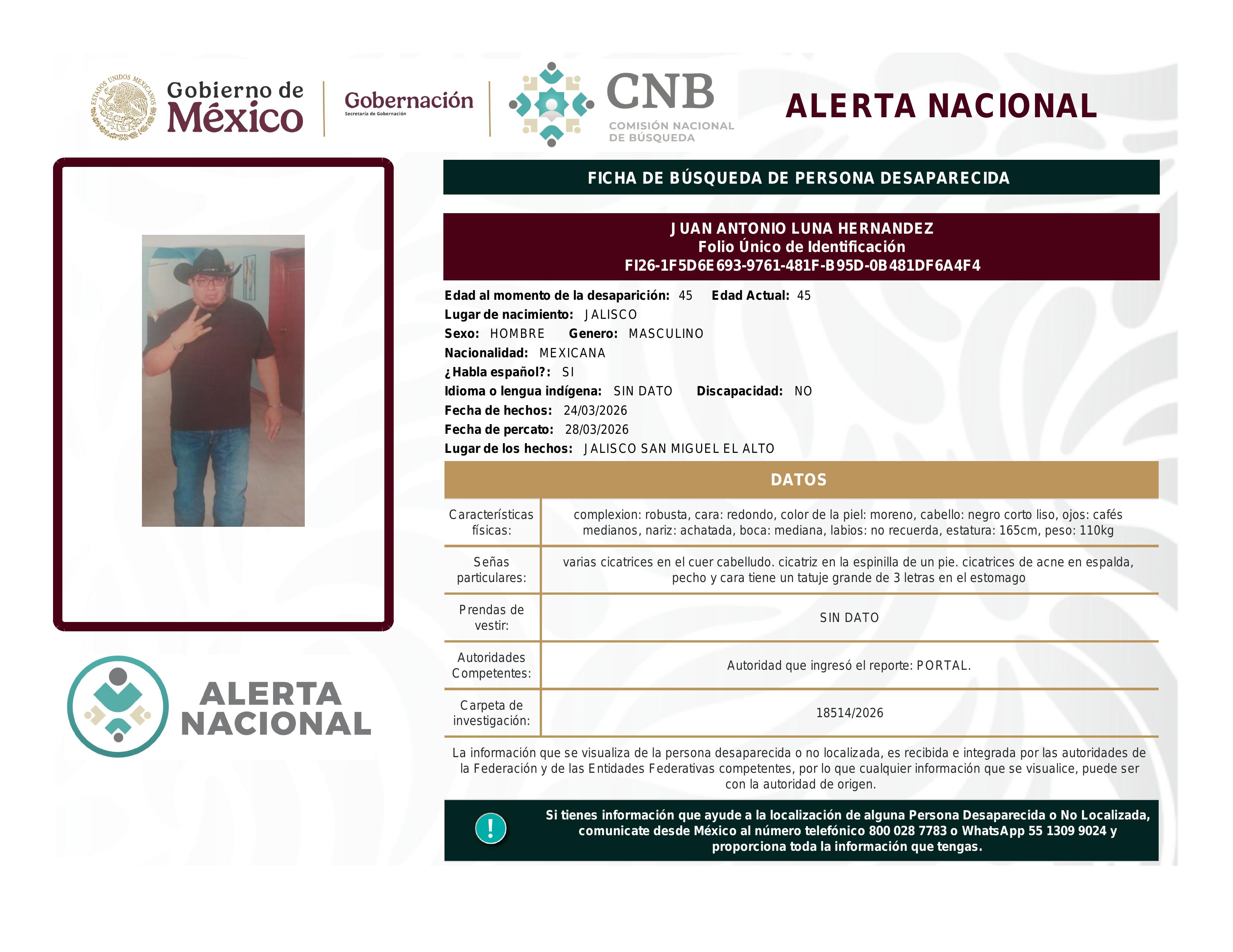 alerta nacional