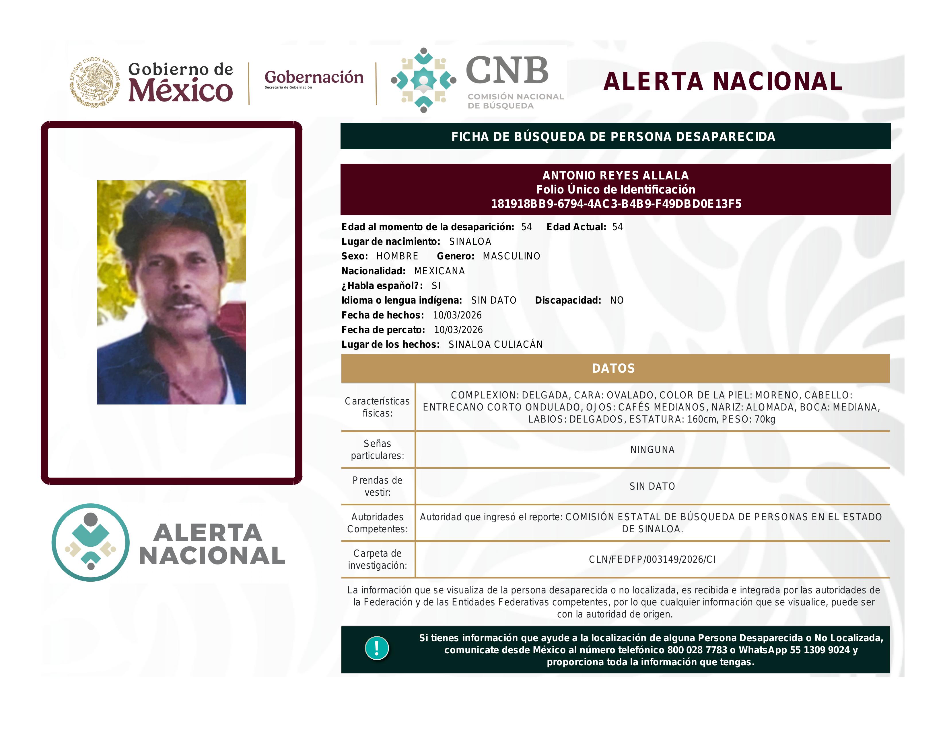 alerta nacional