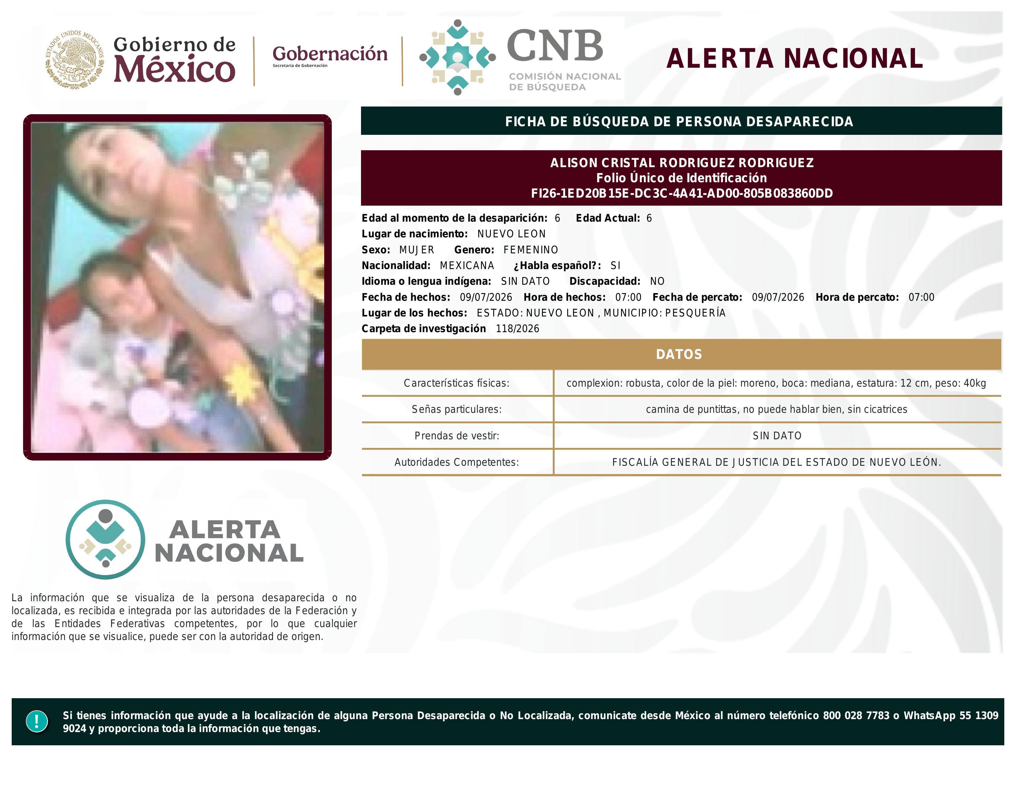 alerta nacional