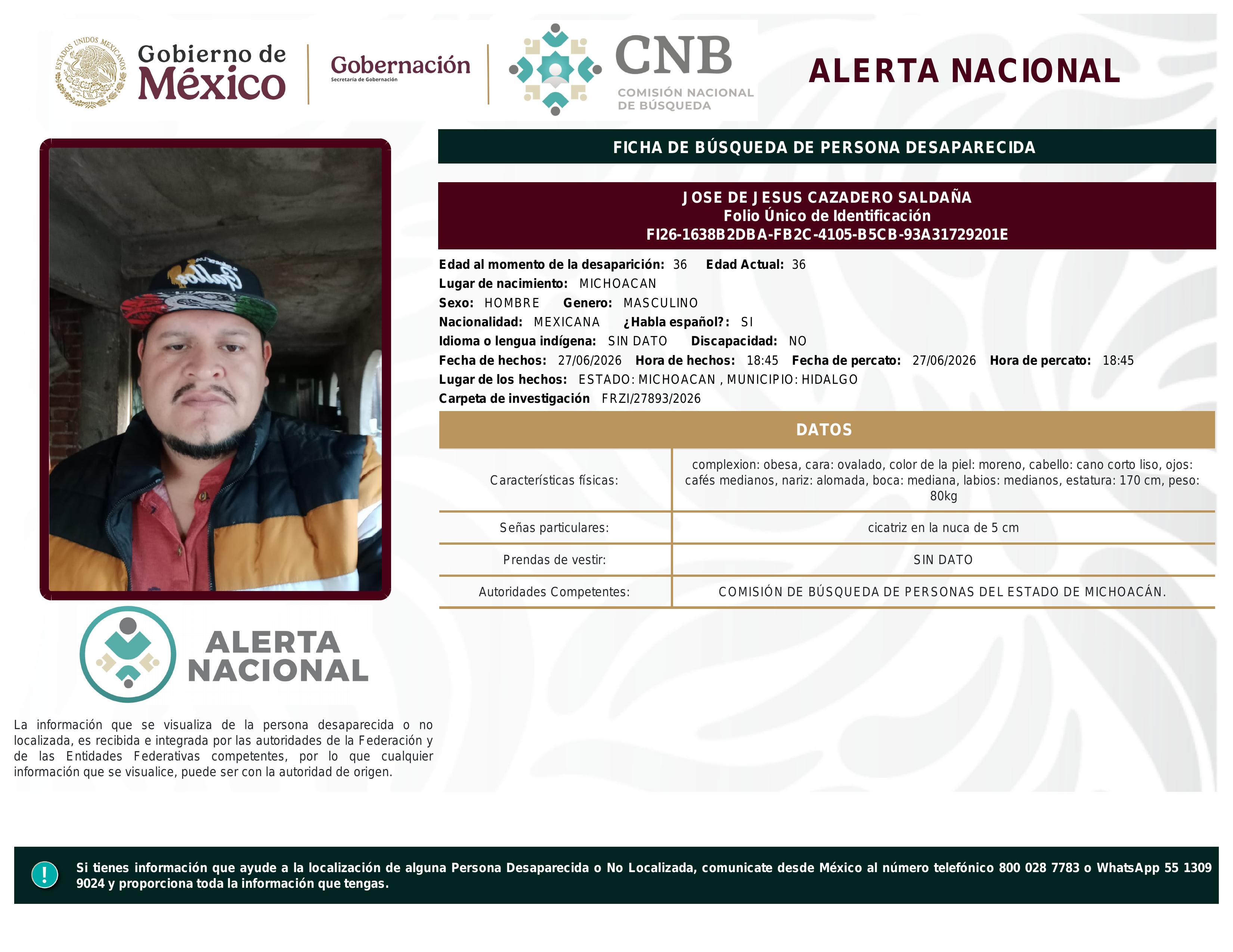 alerta nacional