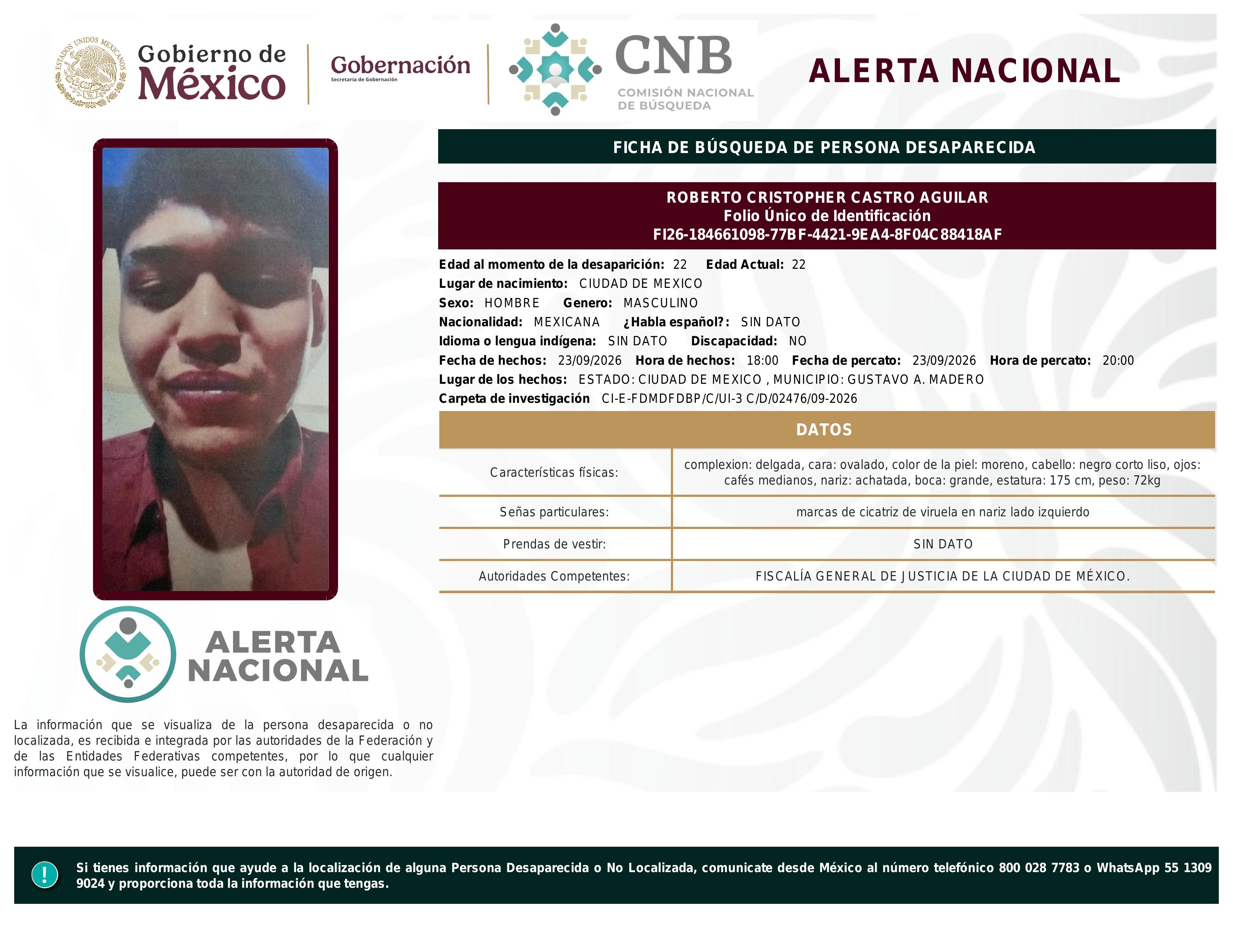 alerta nacional