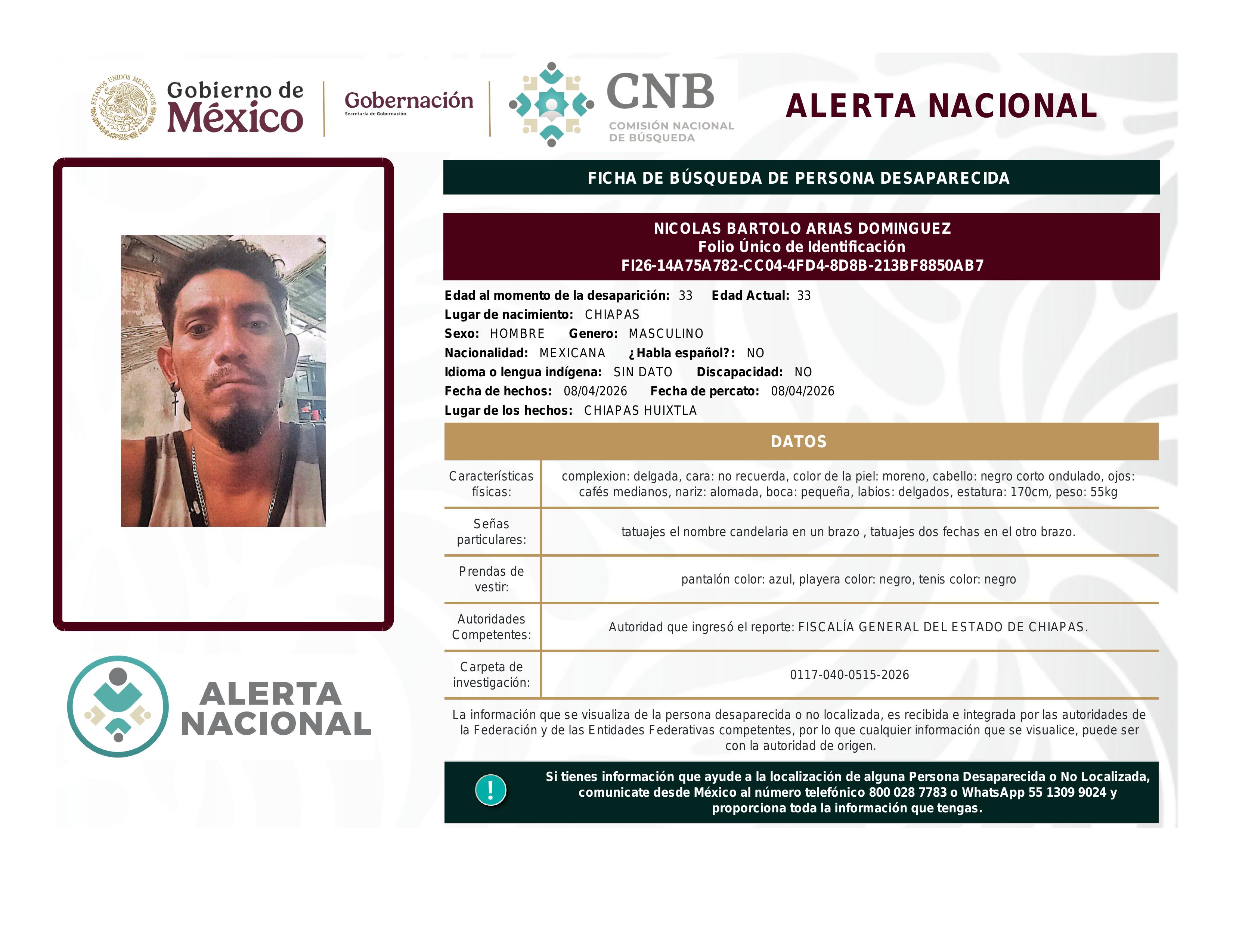 alerta nacional