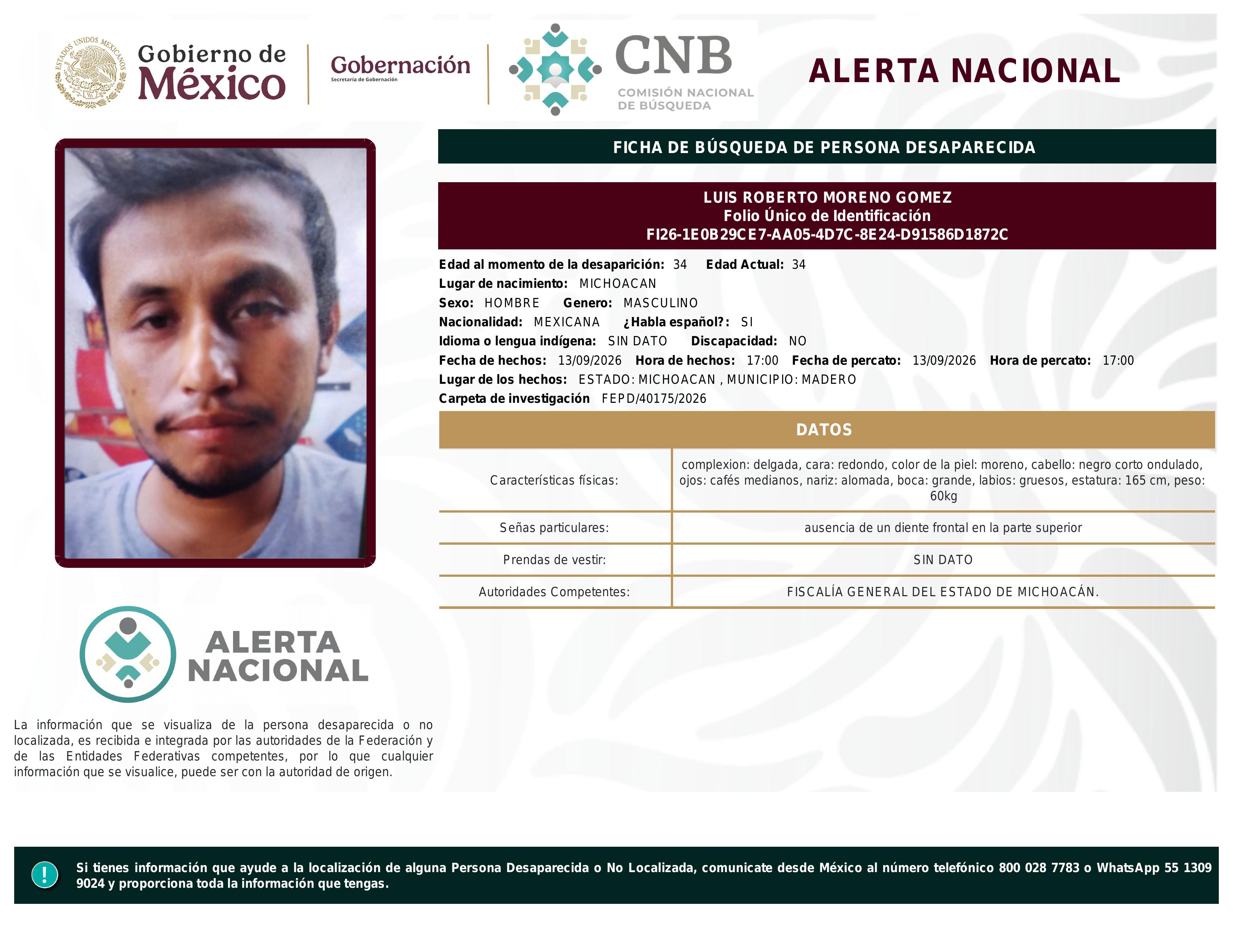 alerta nacional