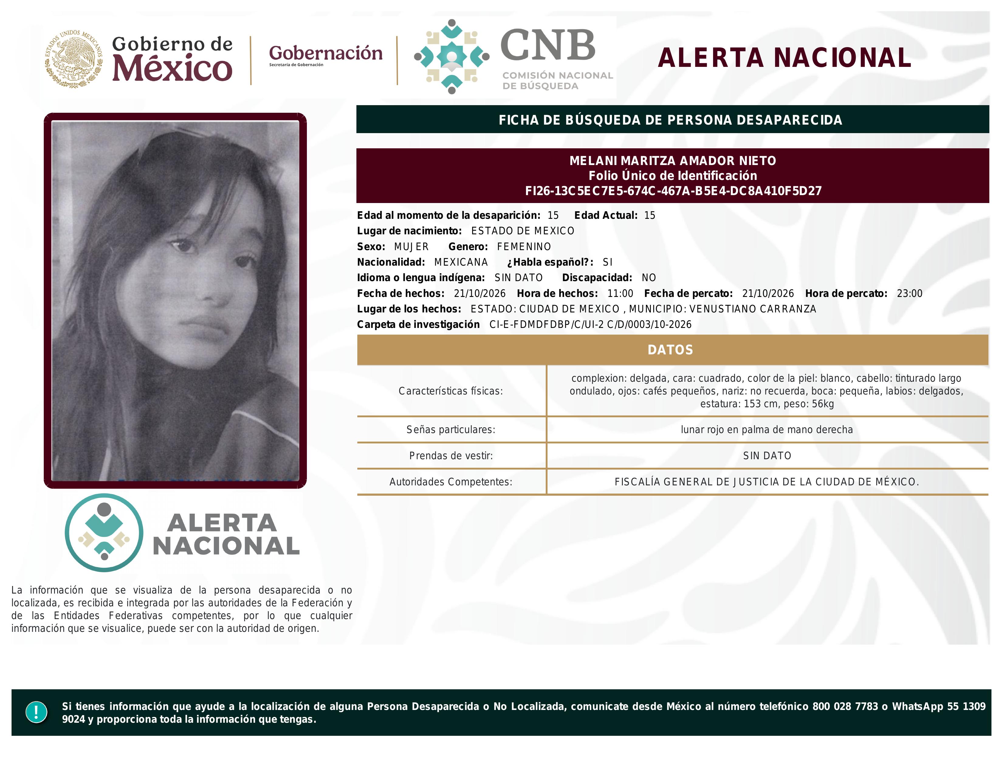 alerta nacional