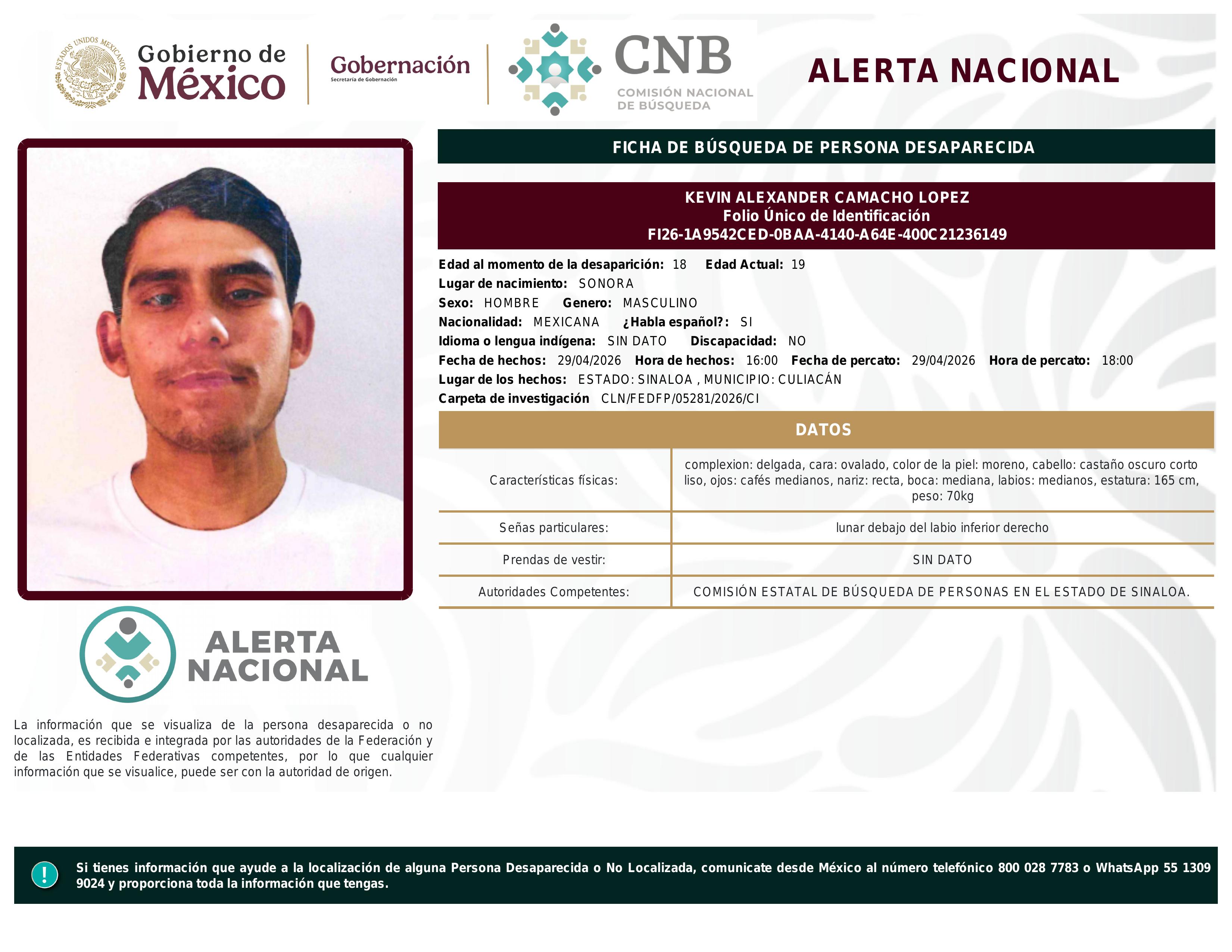 alerta nacional