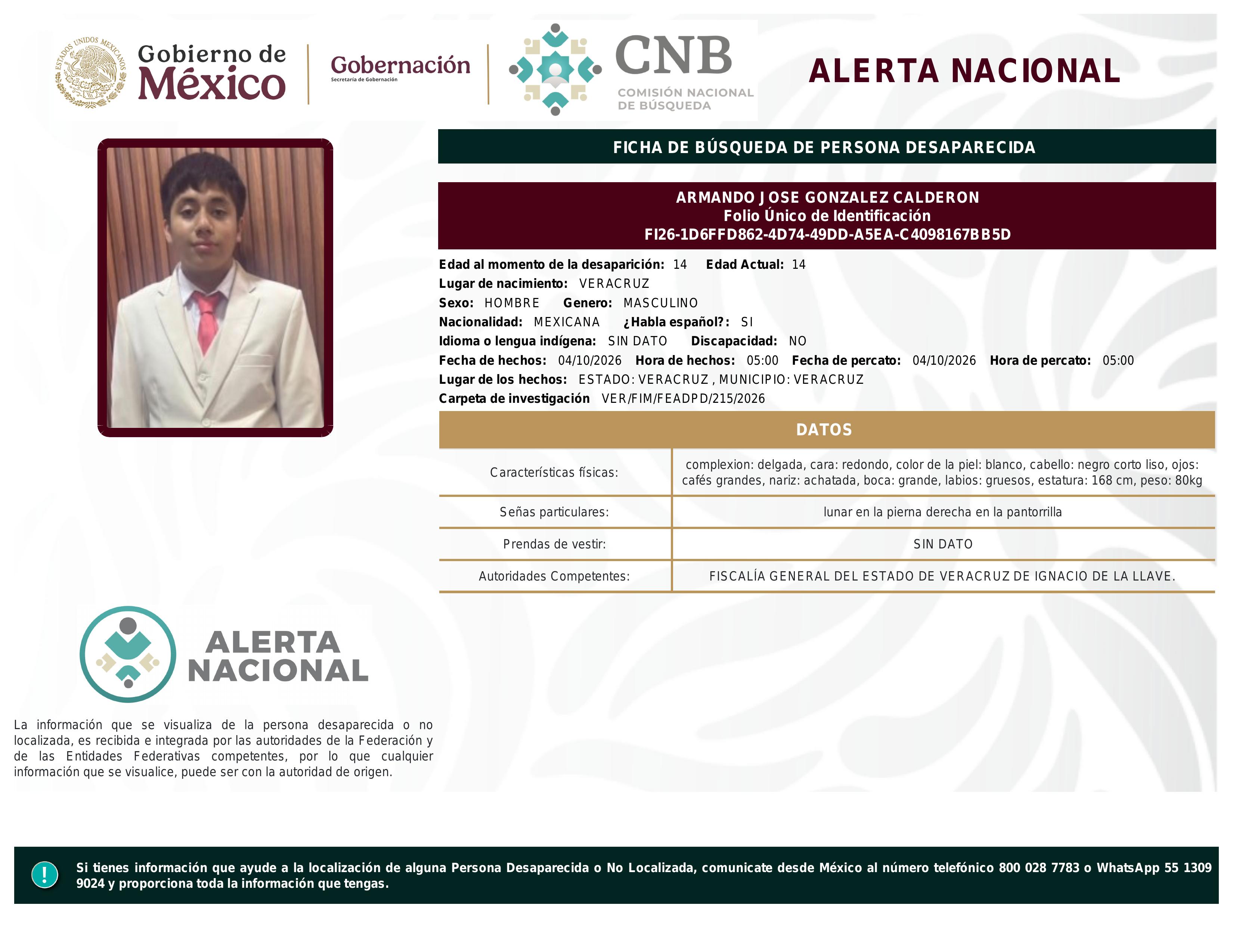 alerta nacional