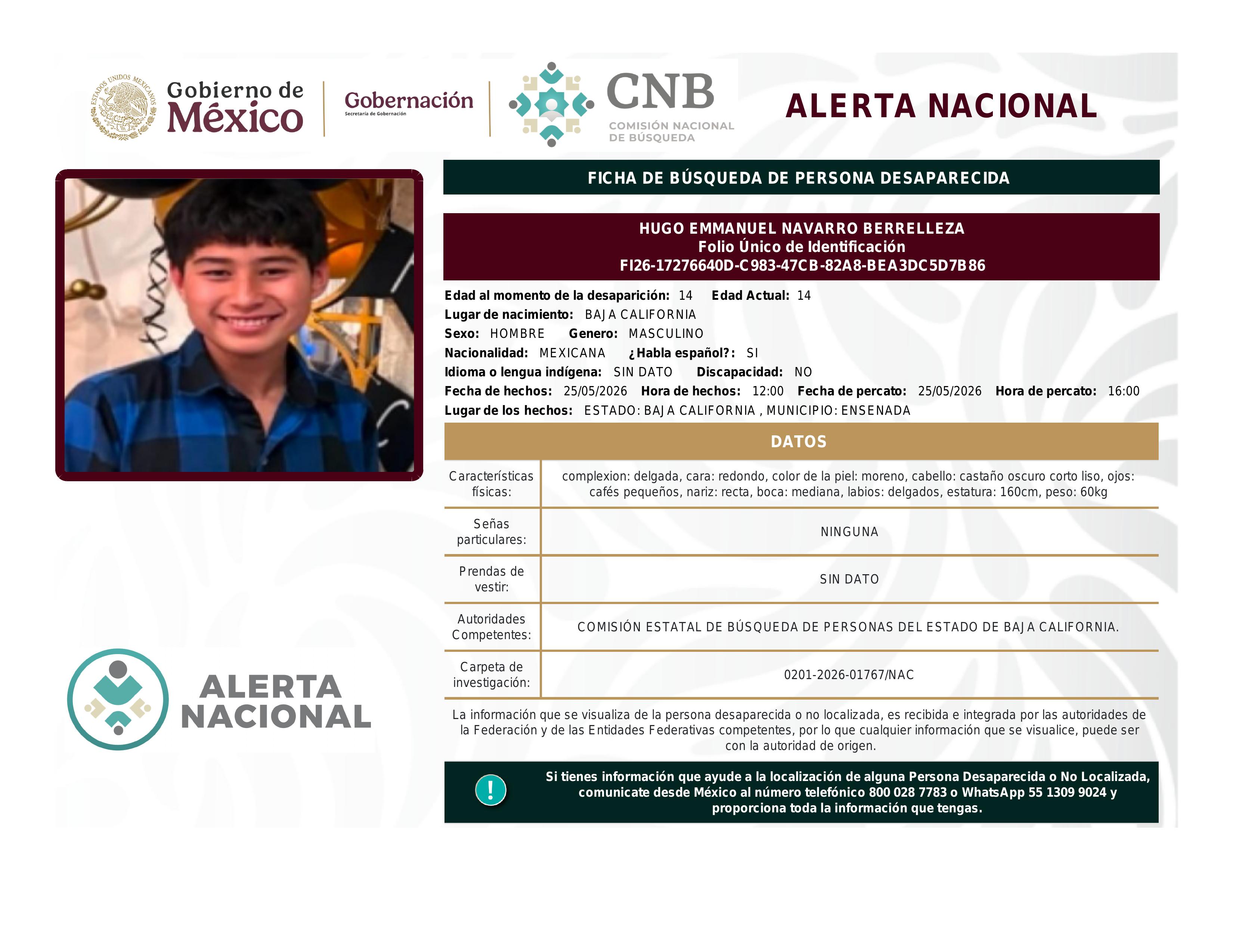 alerta nacional