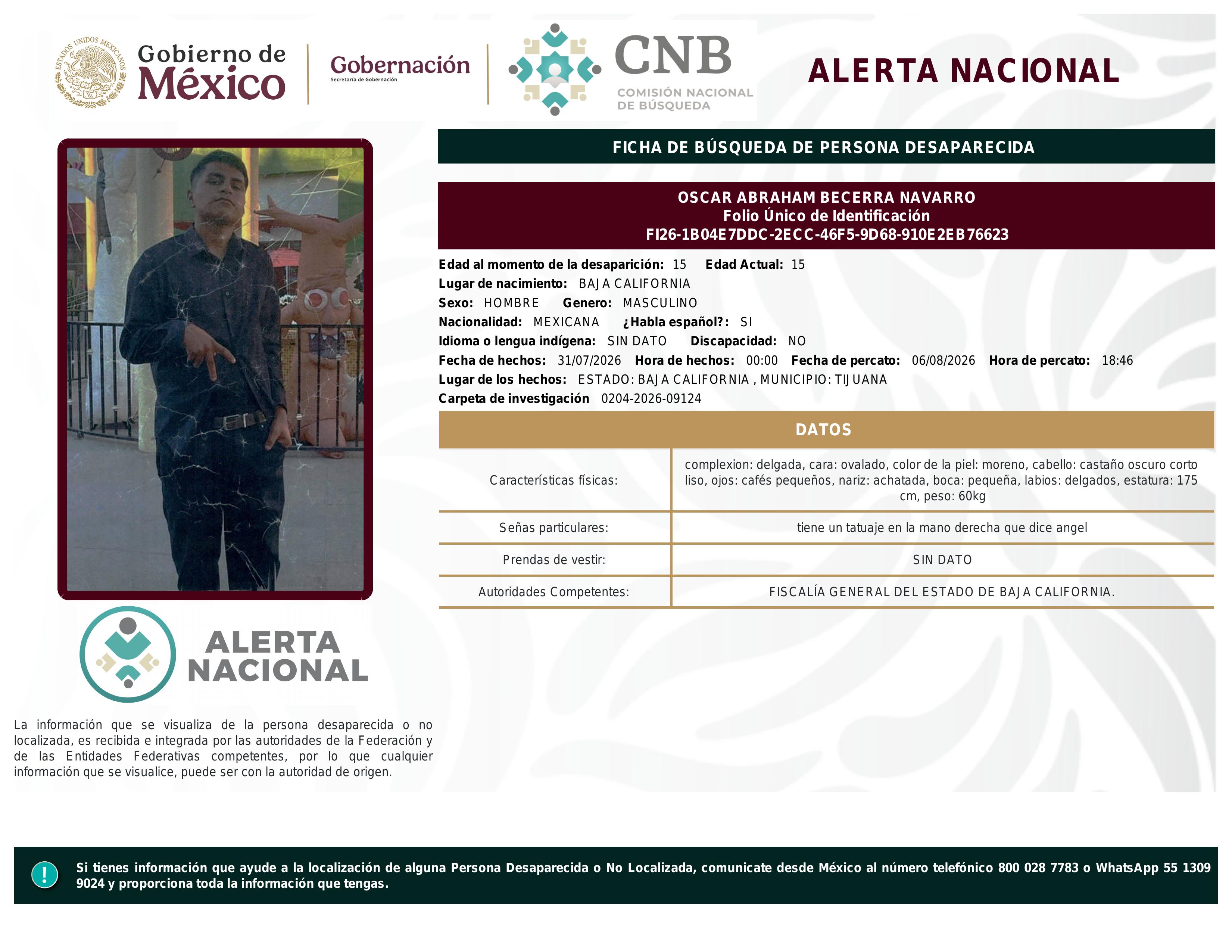 alerta nacional