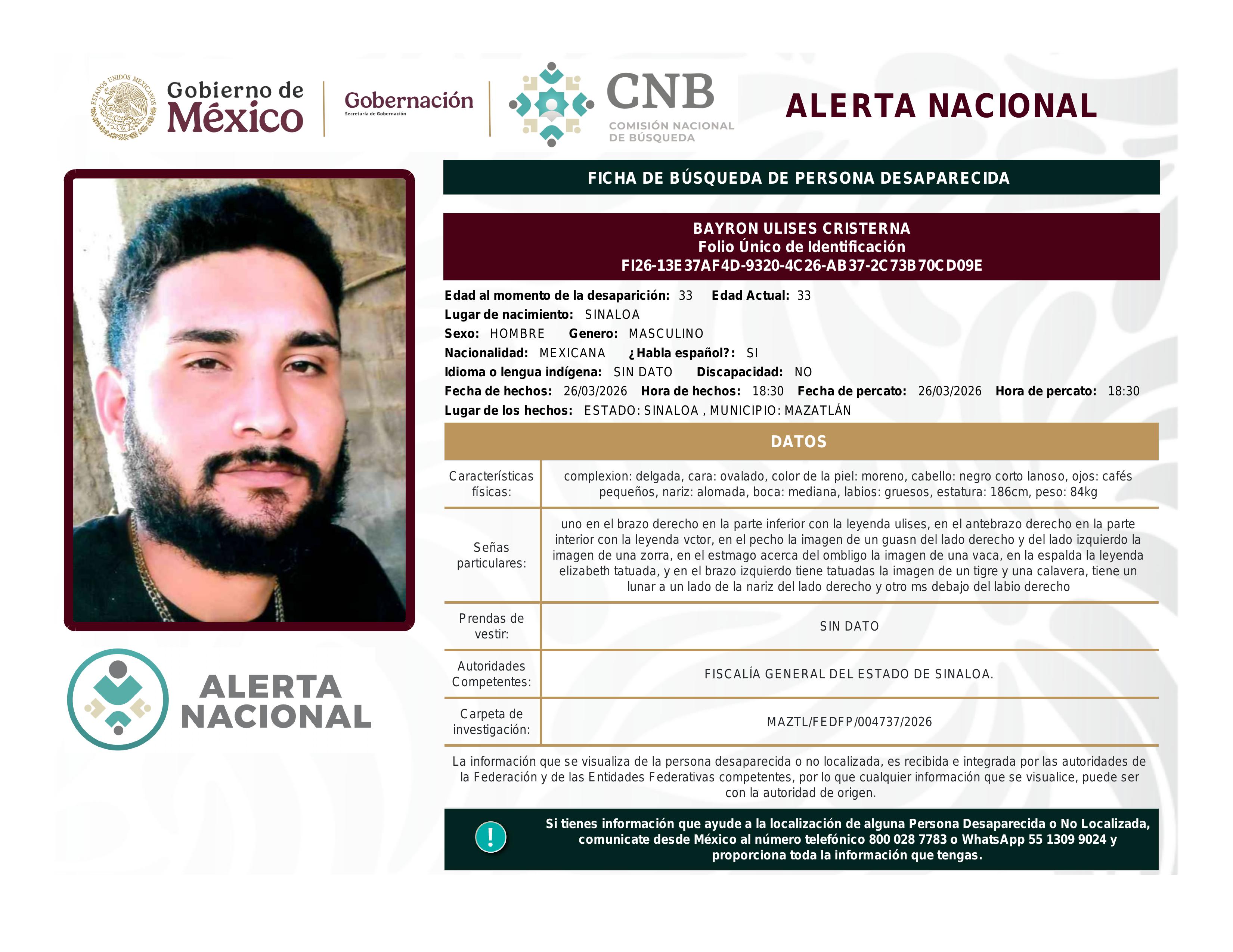alerta nacional
