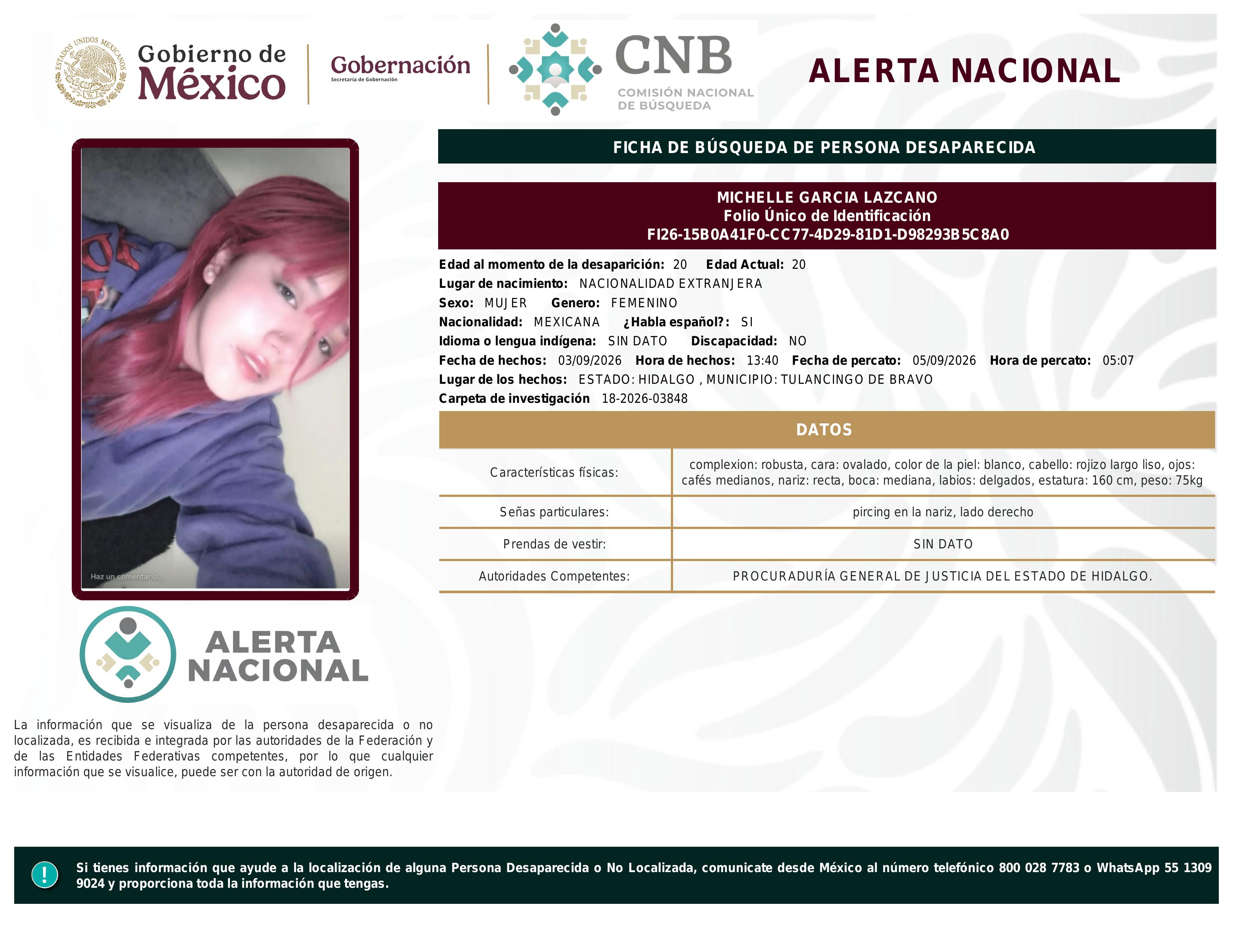 alerta nacional