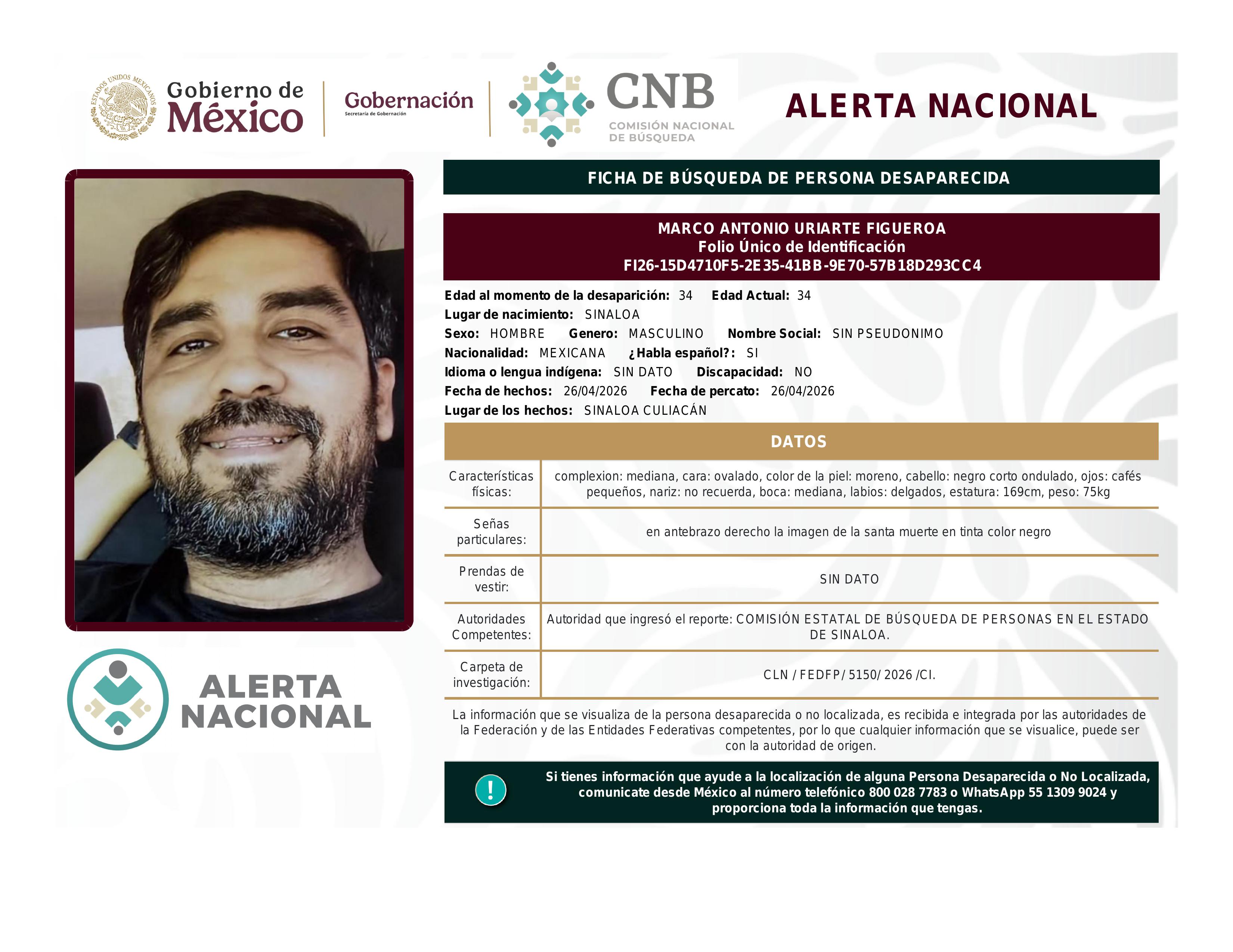 alerta nacional