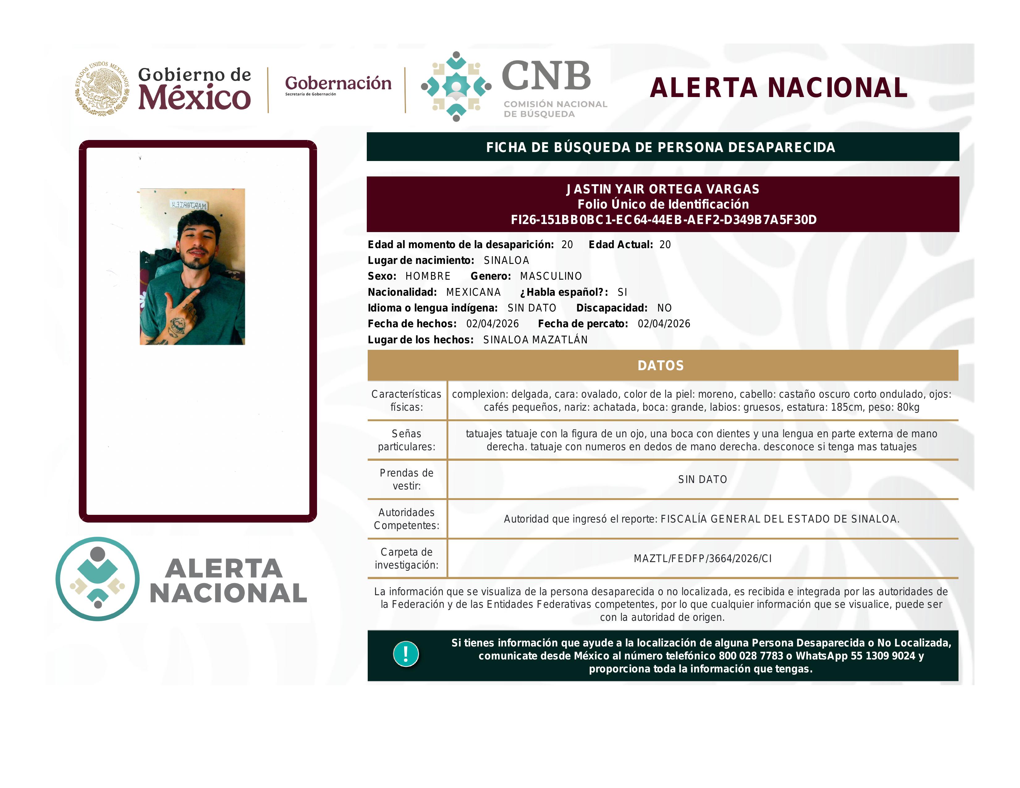alerta nacional