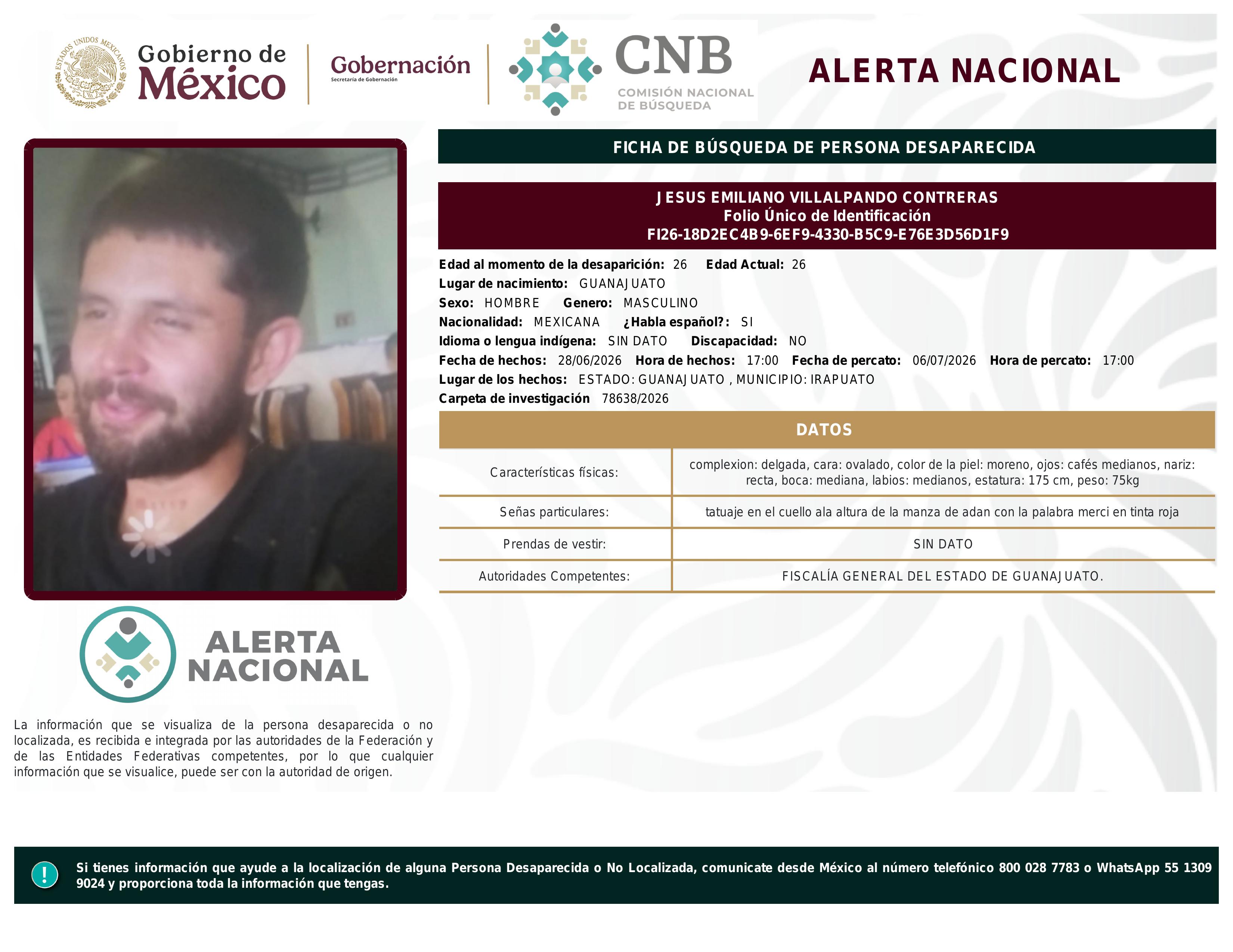 alerta nacional