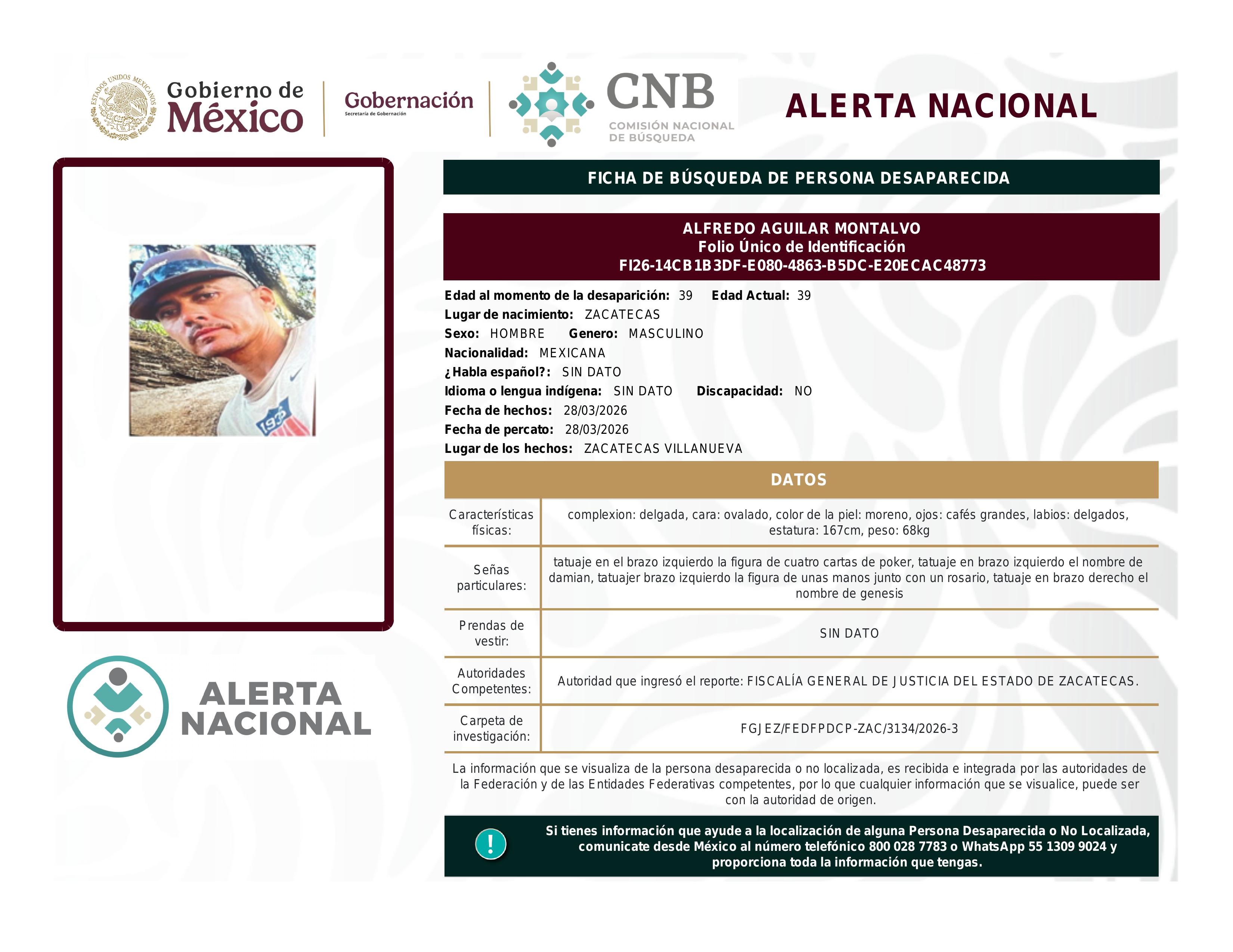 alerta nacional