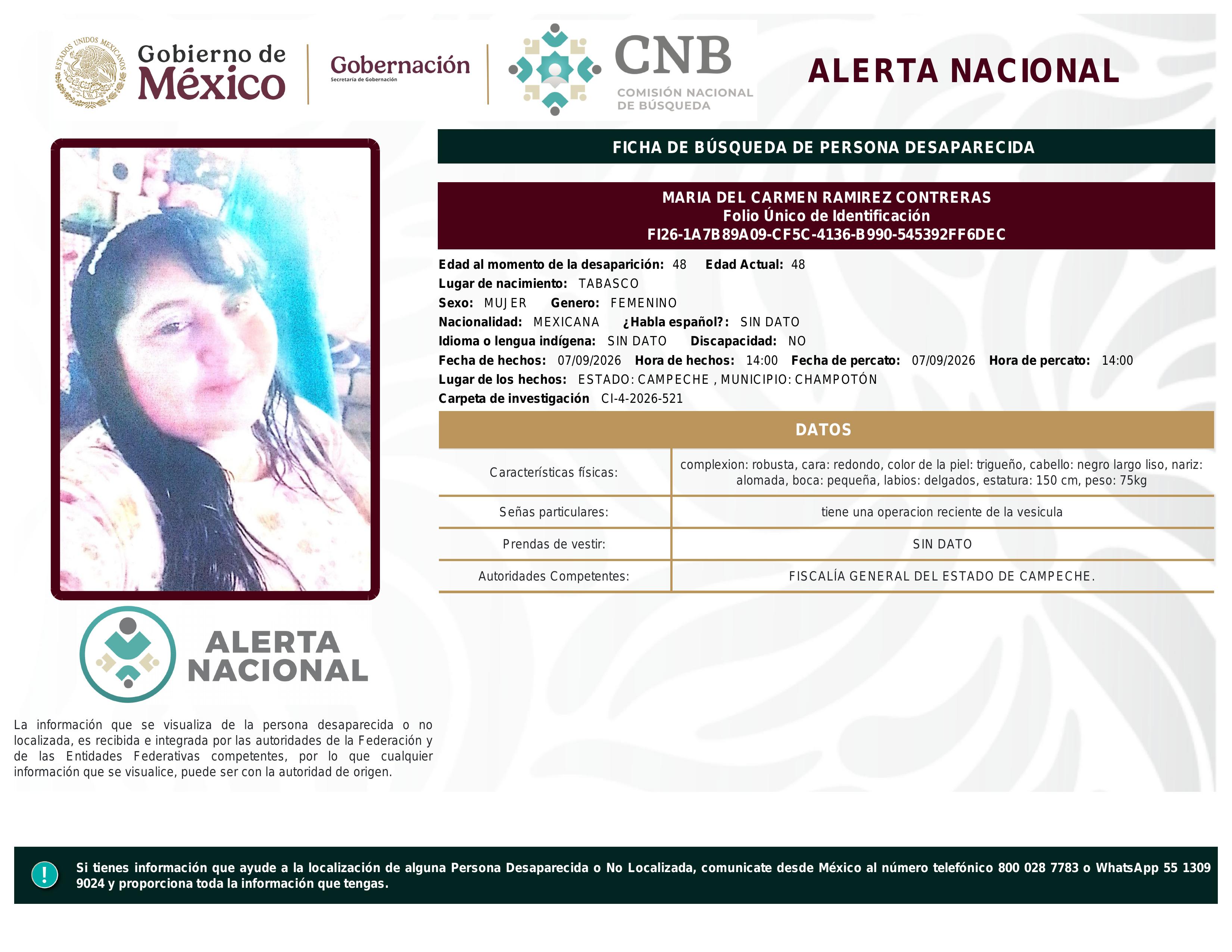alerta nacional