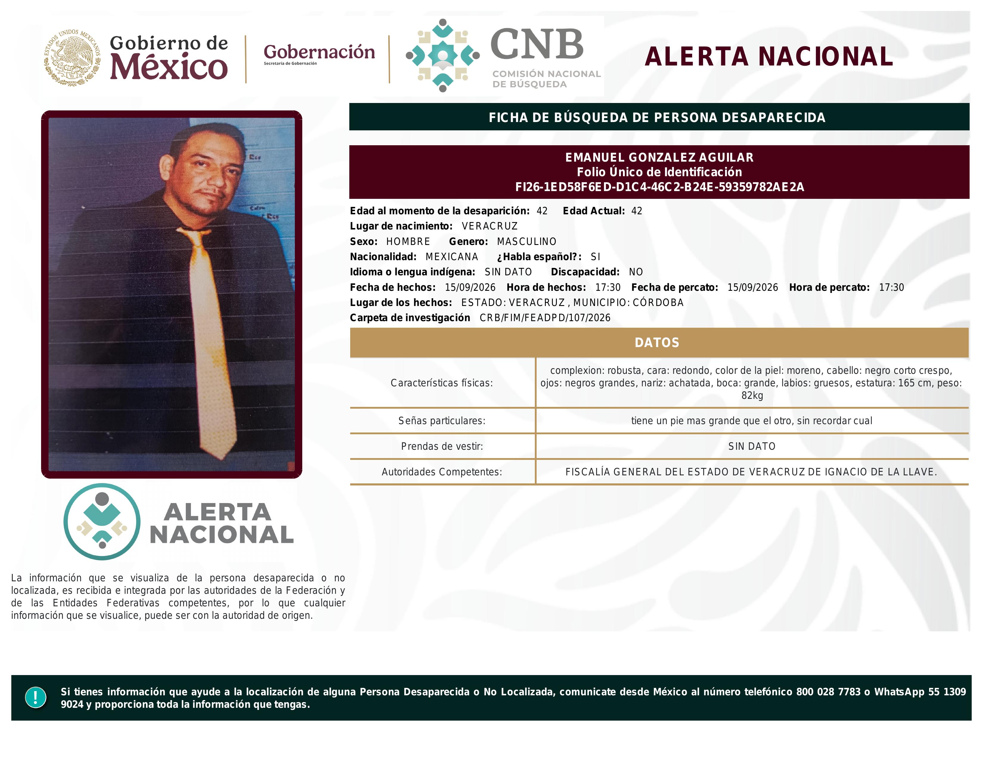 alerta nacional