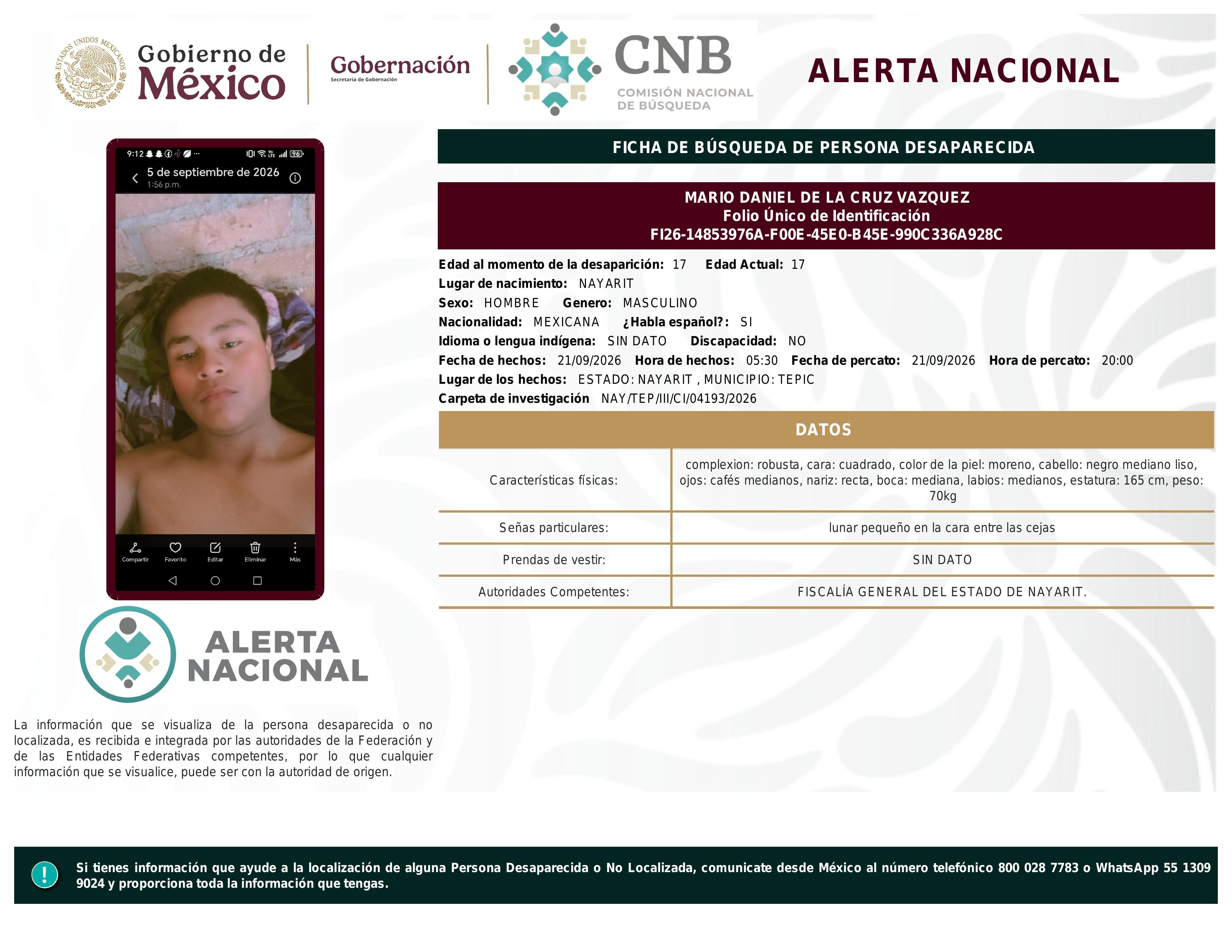 alerta nacional