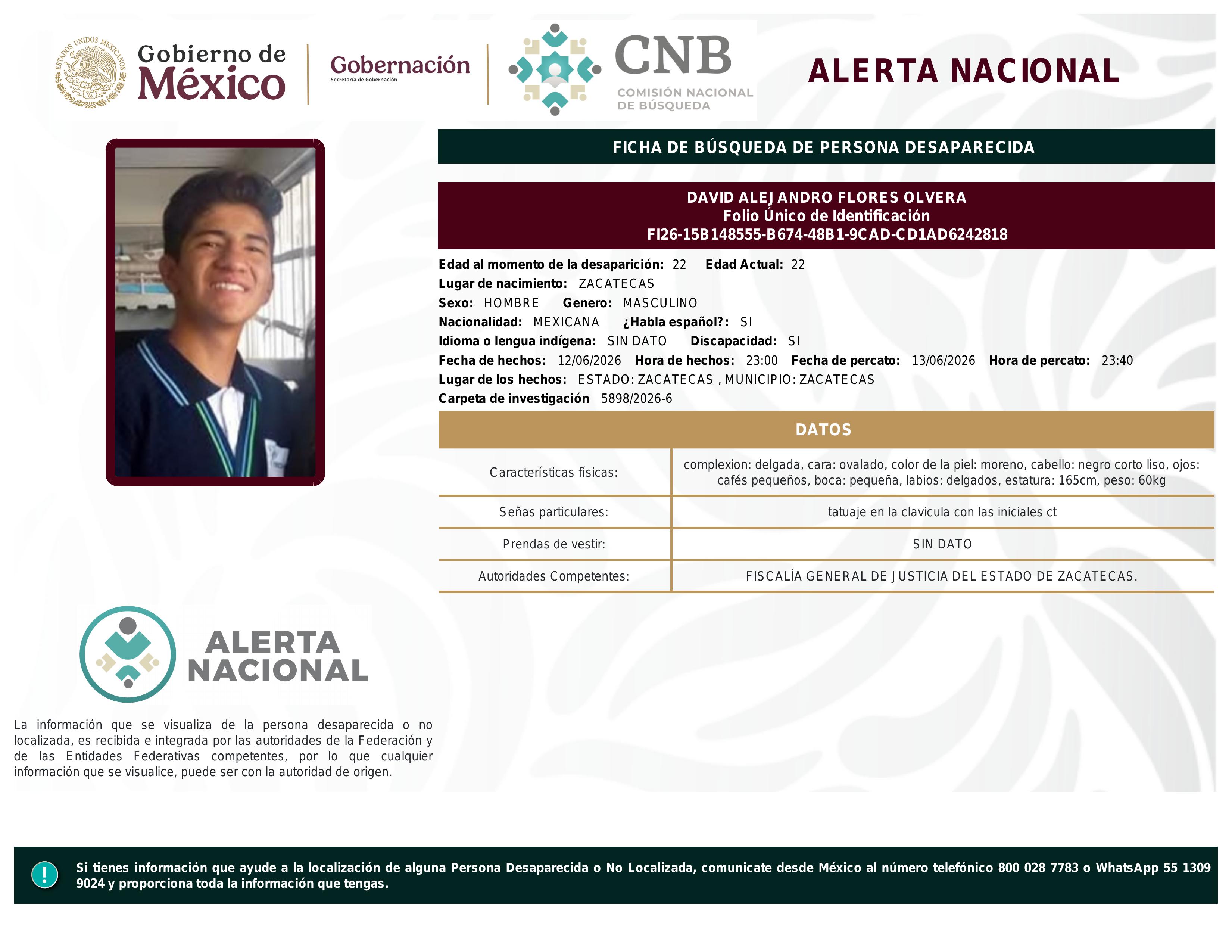 alerta nacional
