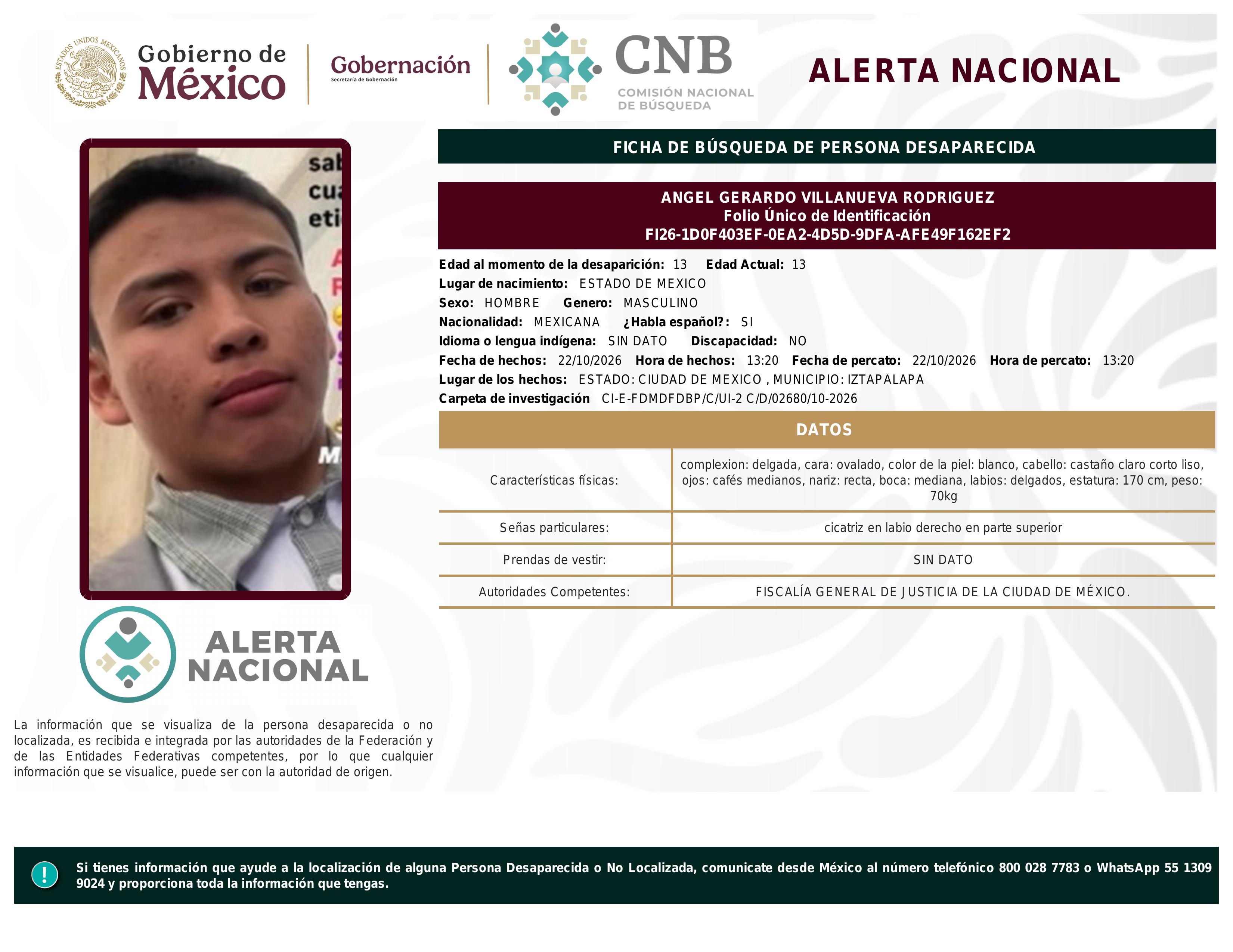alerta nacional