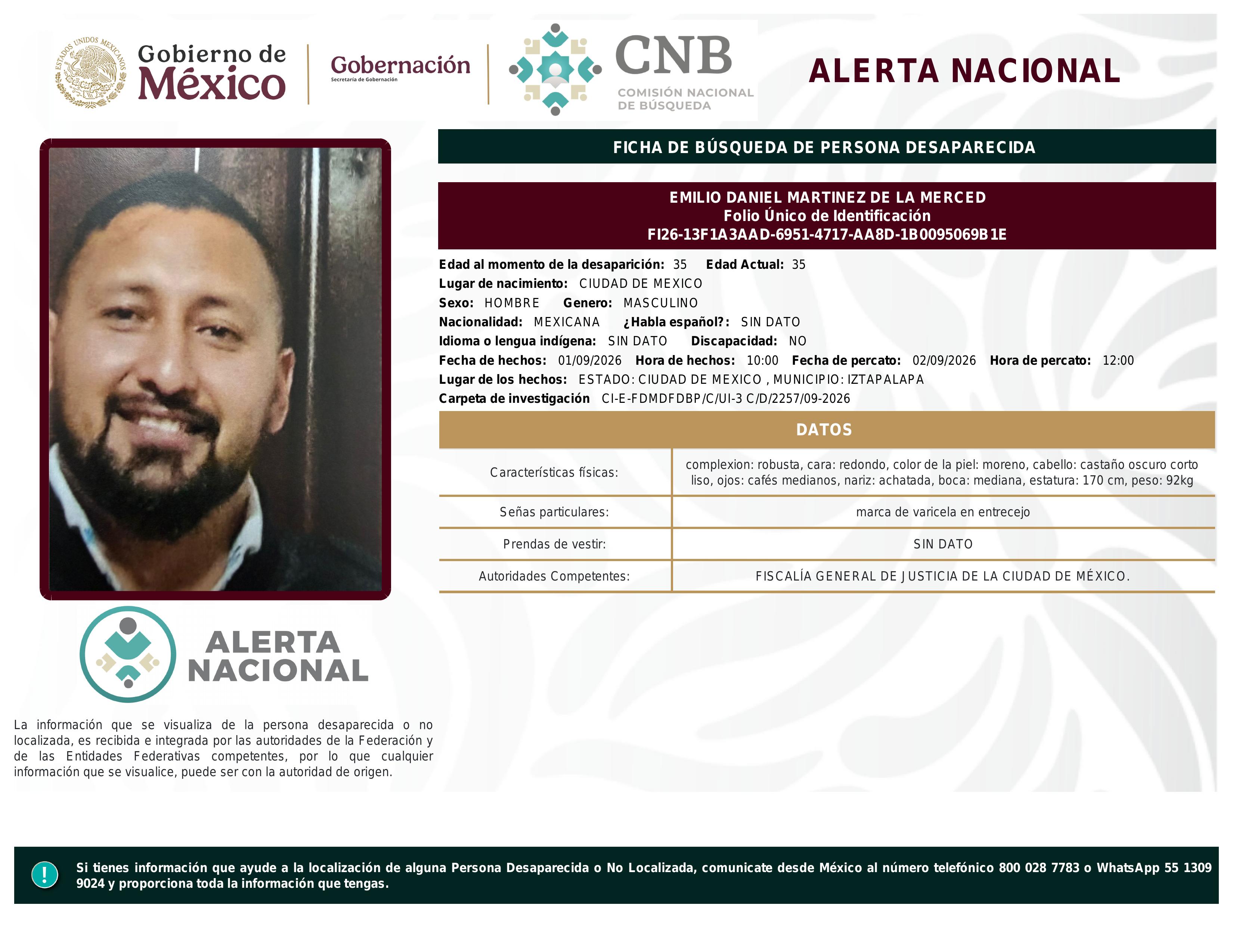alerta nacional
