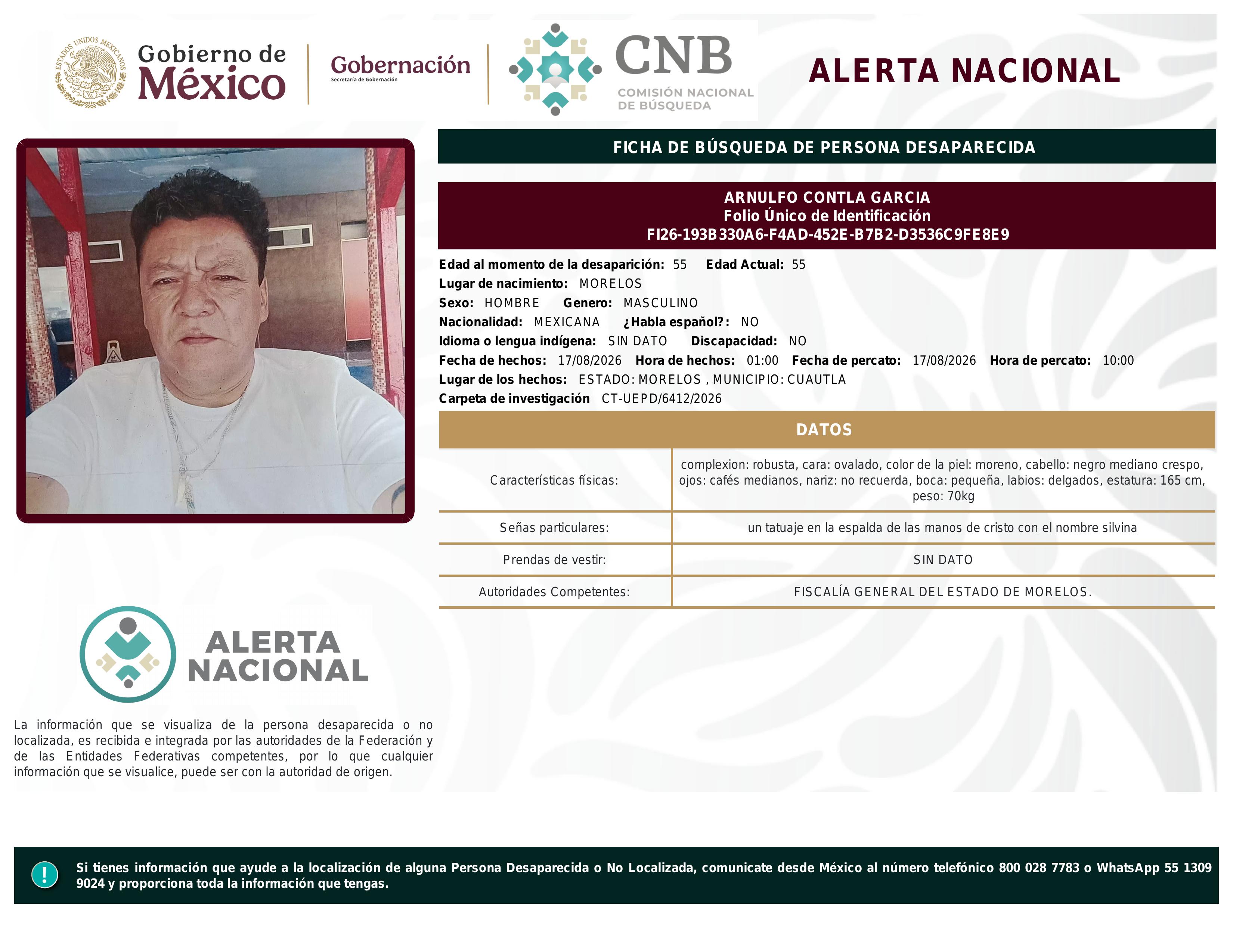 alerta nacional
