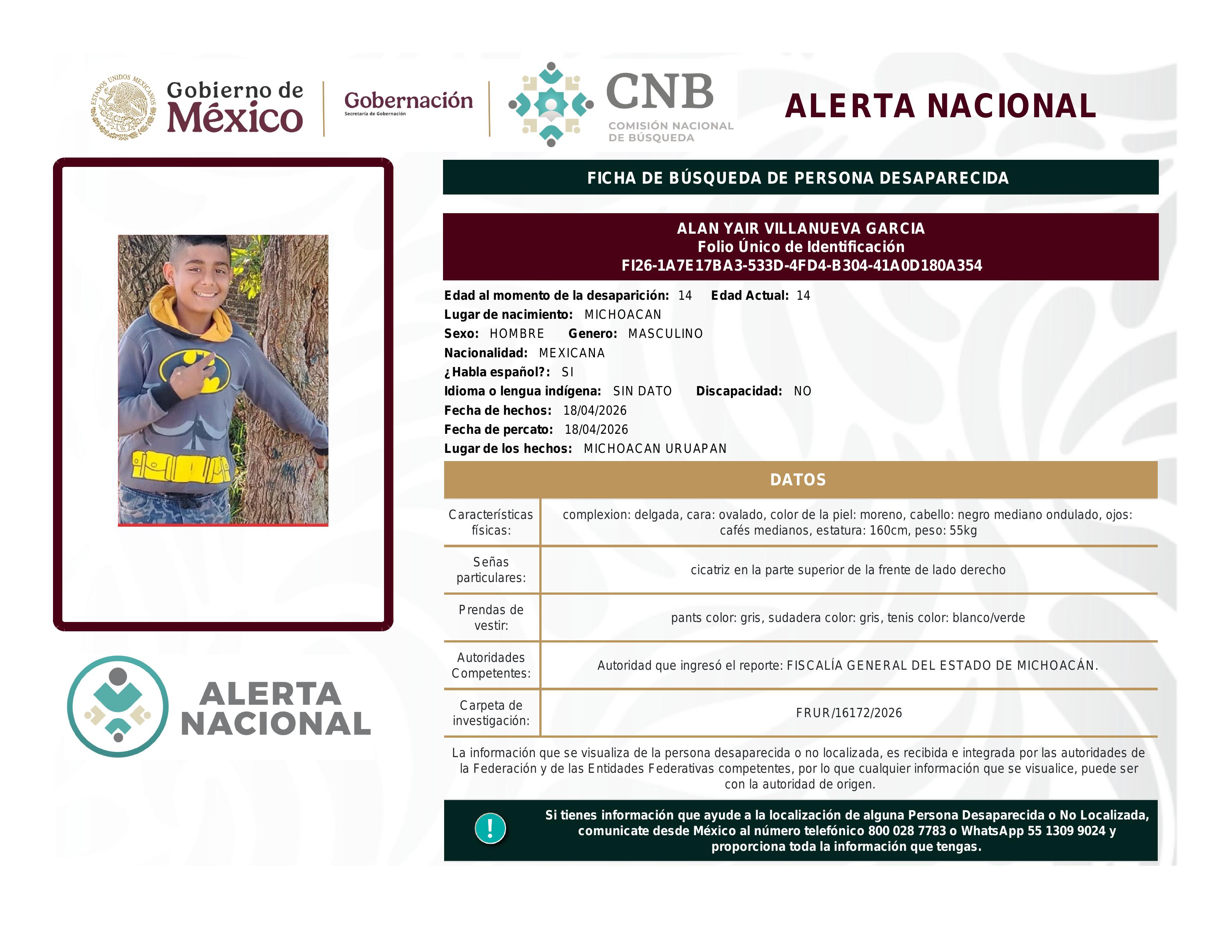 alerta nacional