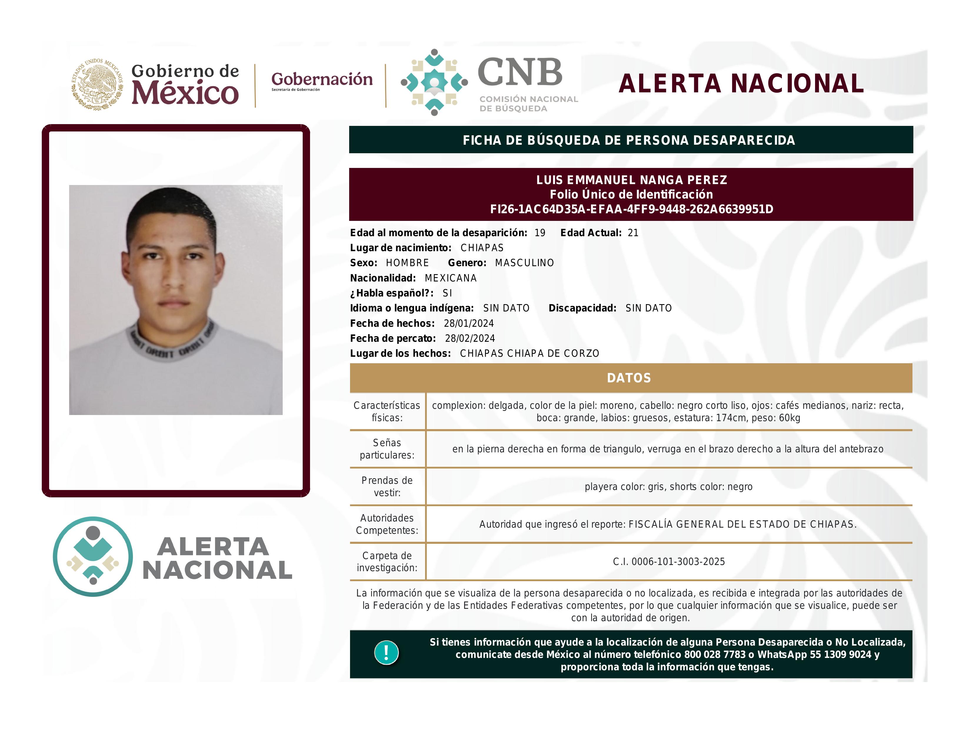 alerta nacional