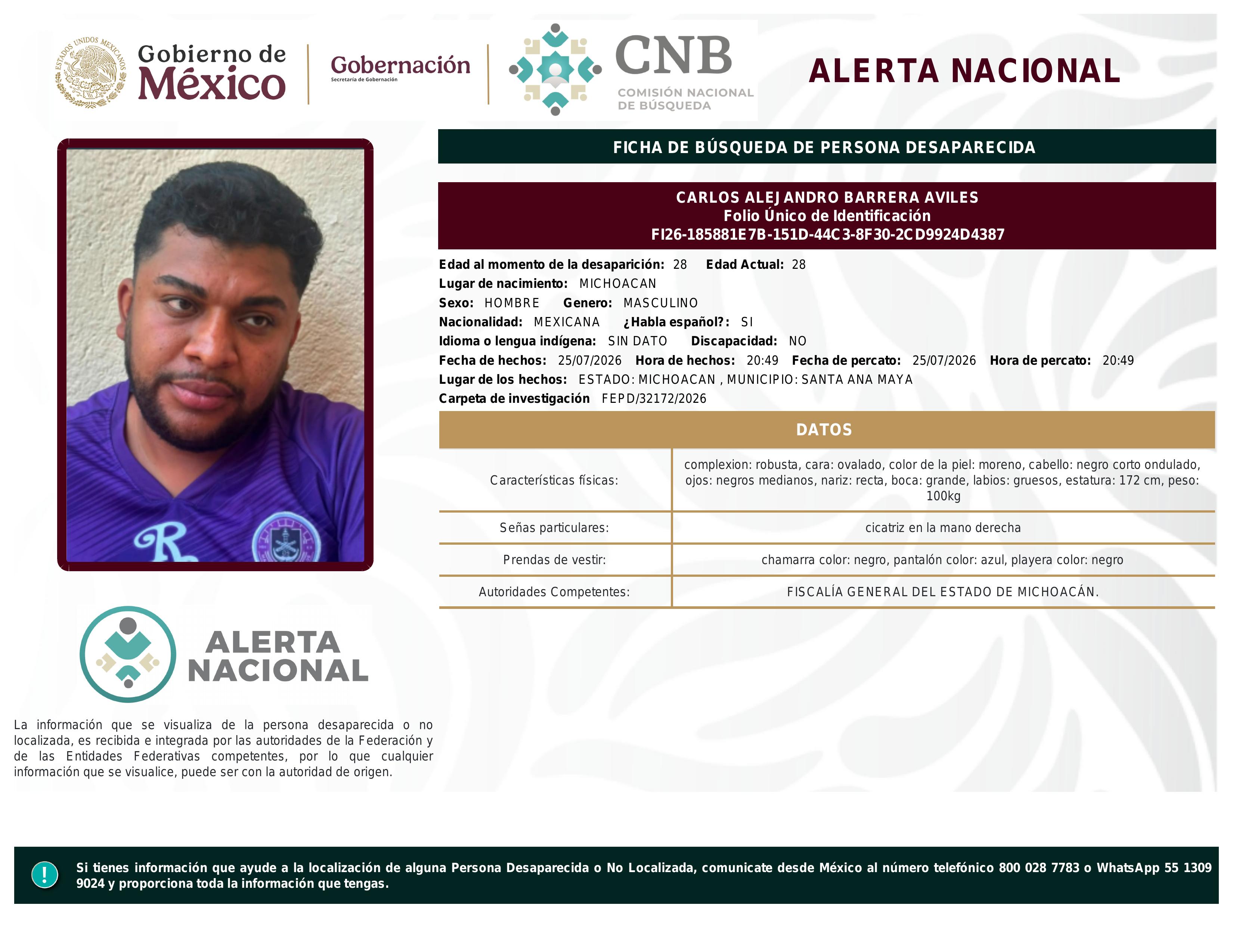 alerta nacional