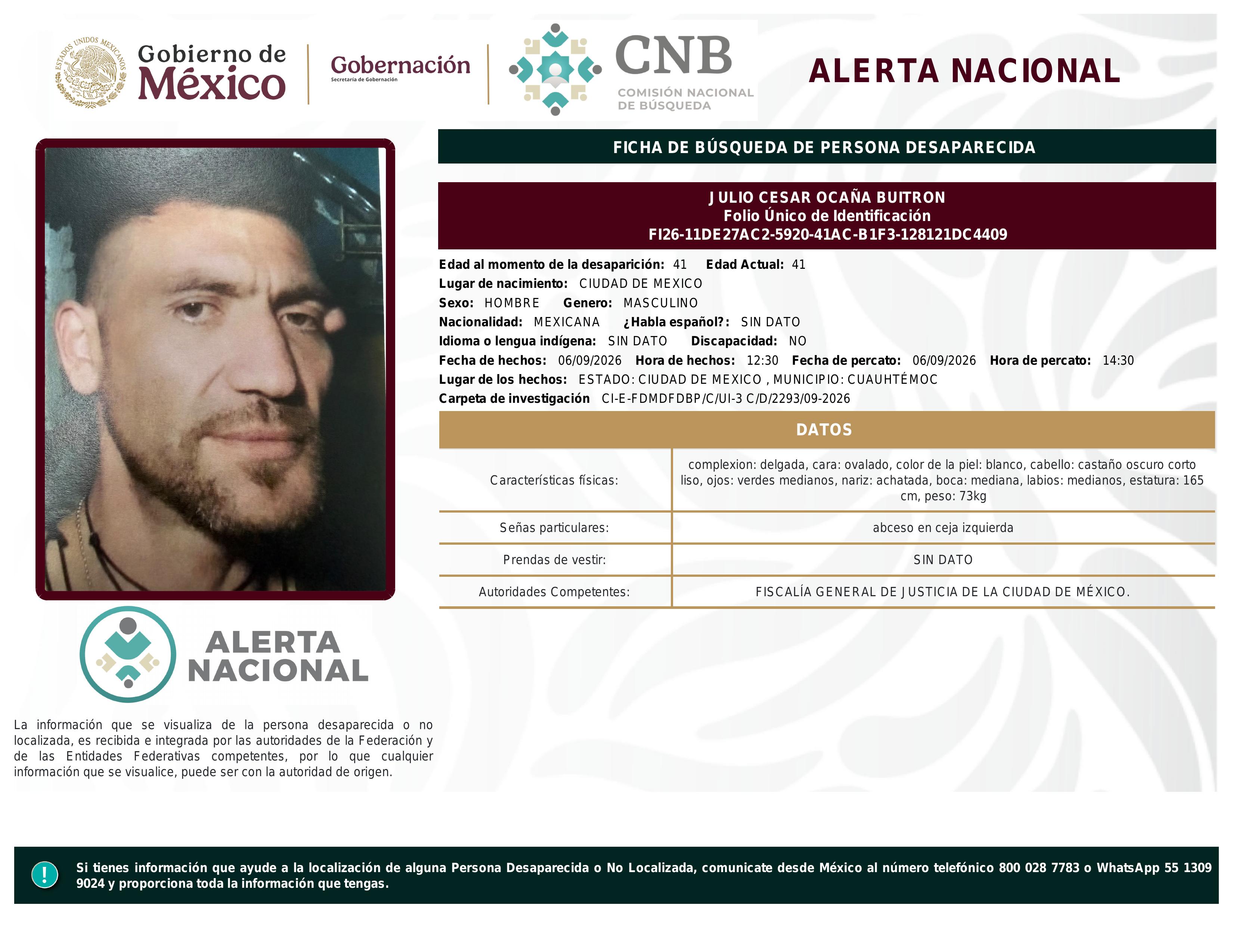 alerta nacional