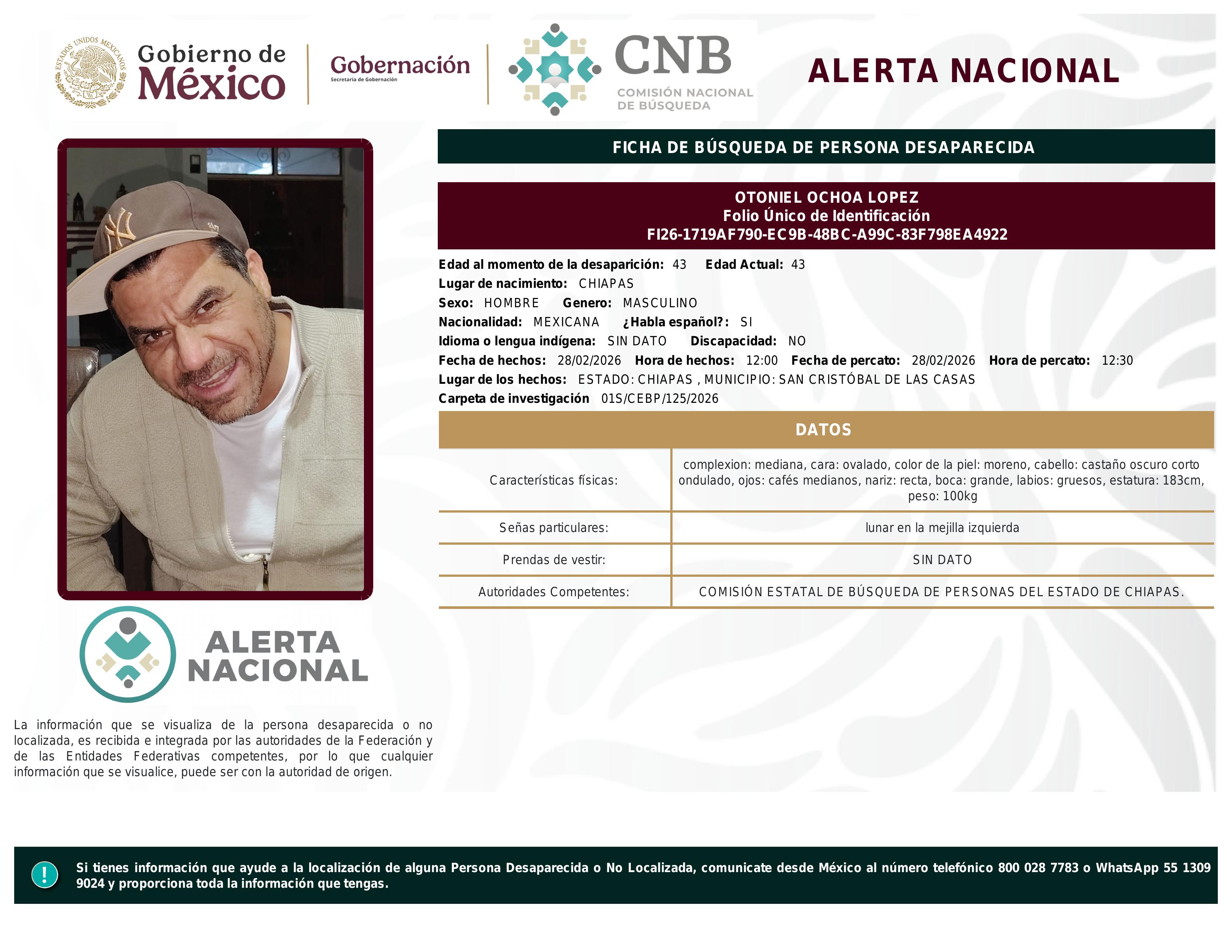 alerta nacional