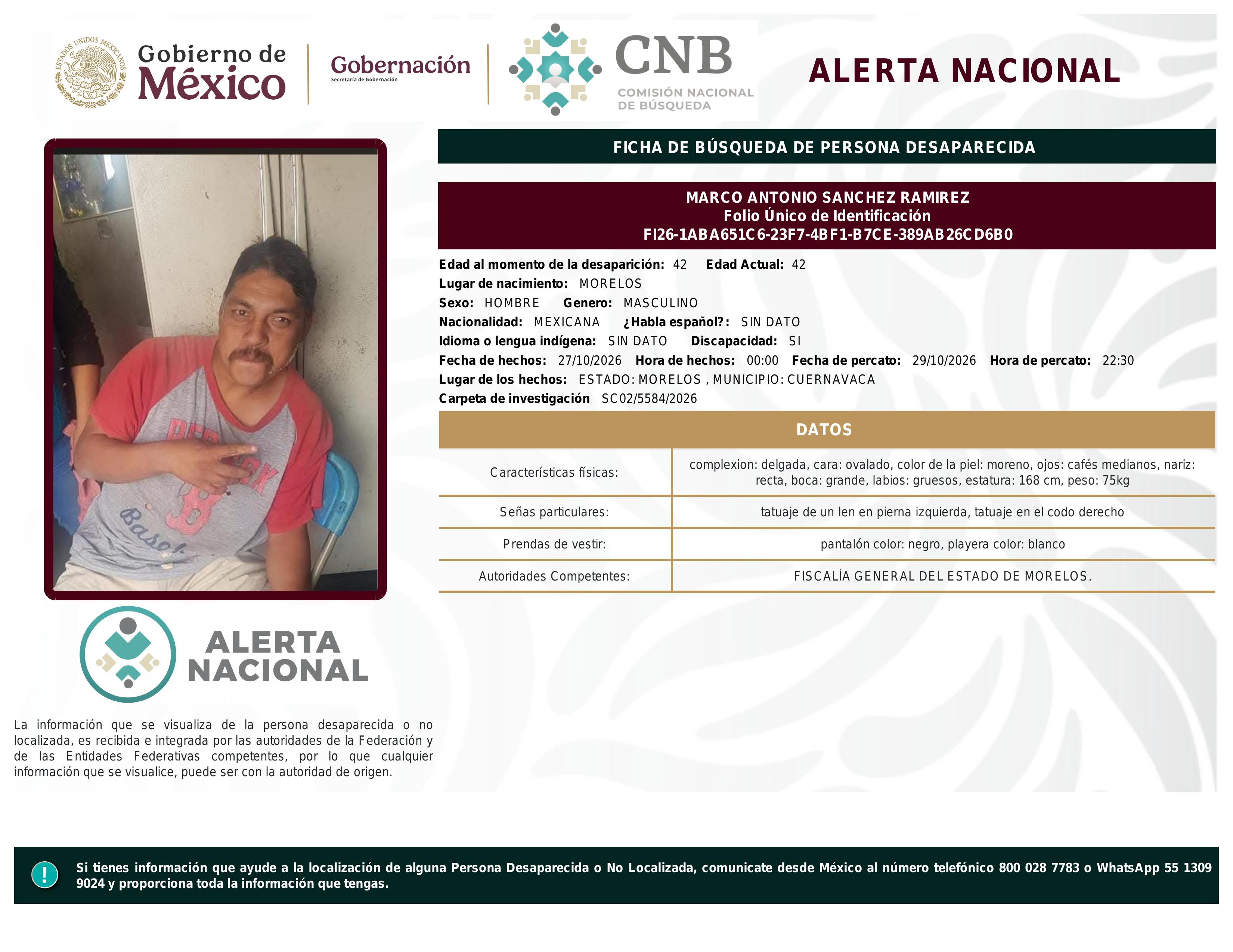 alerta nacional