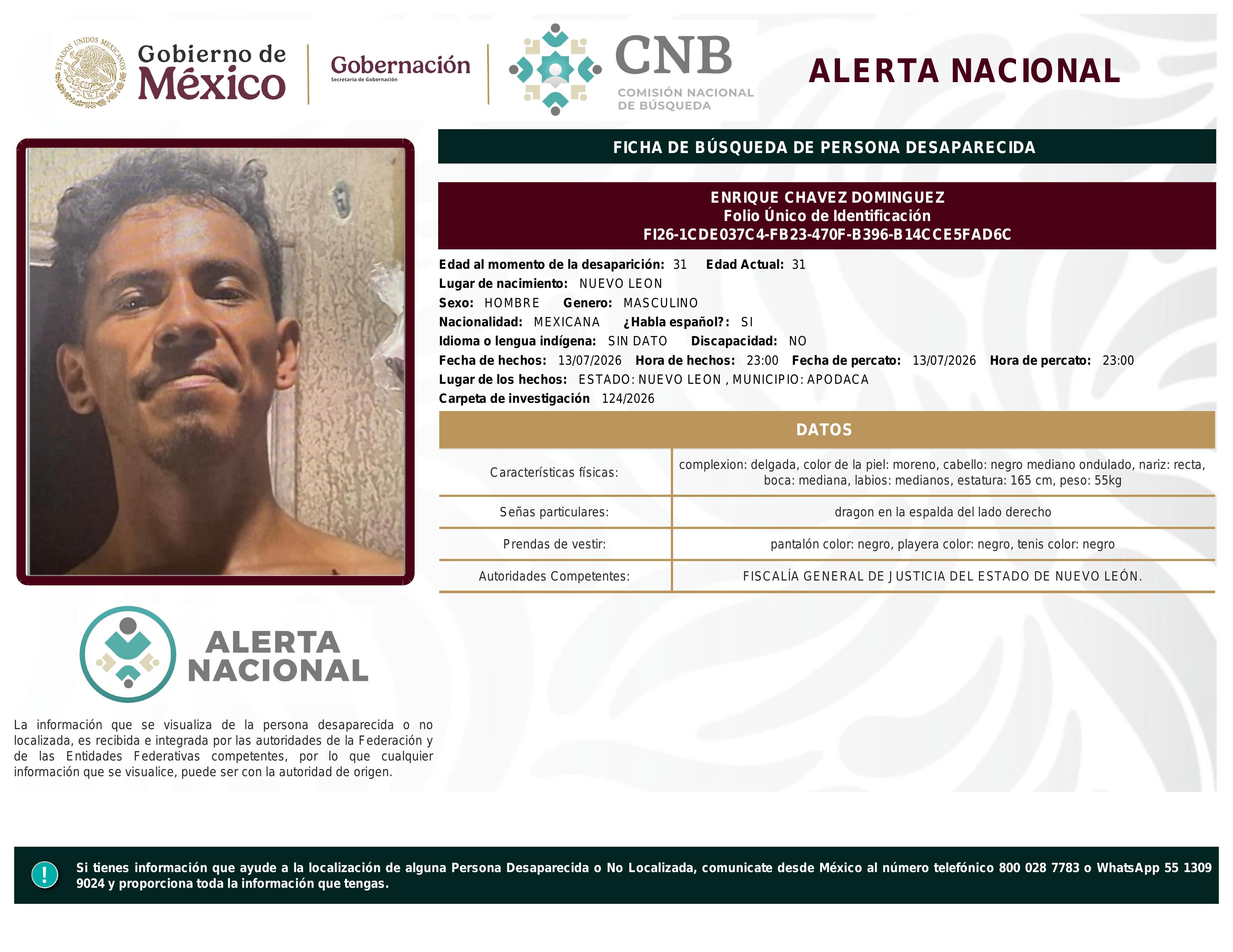 alerta nacional