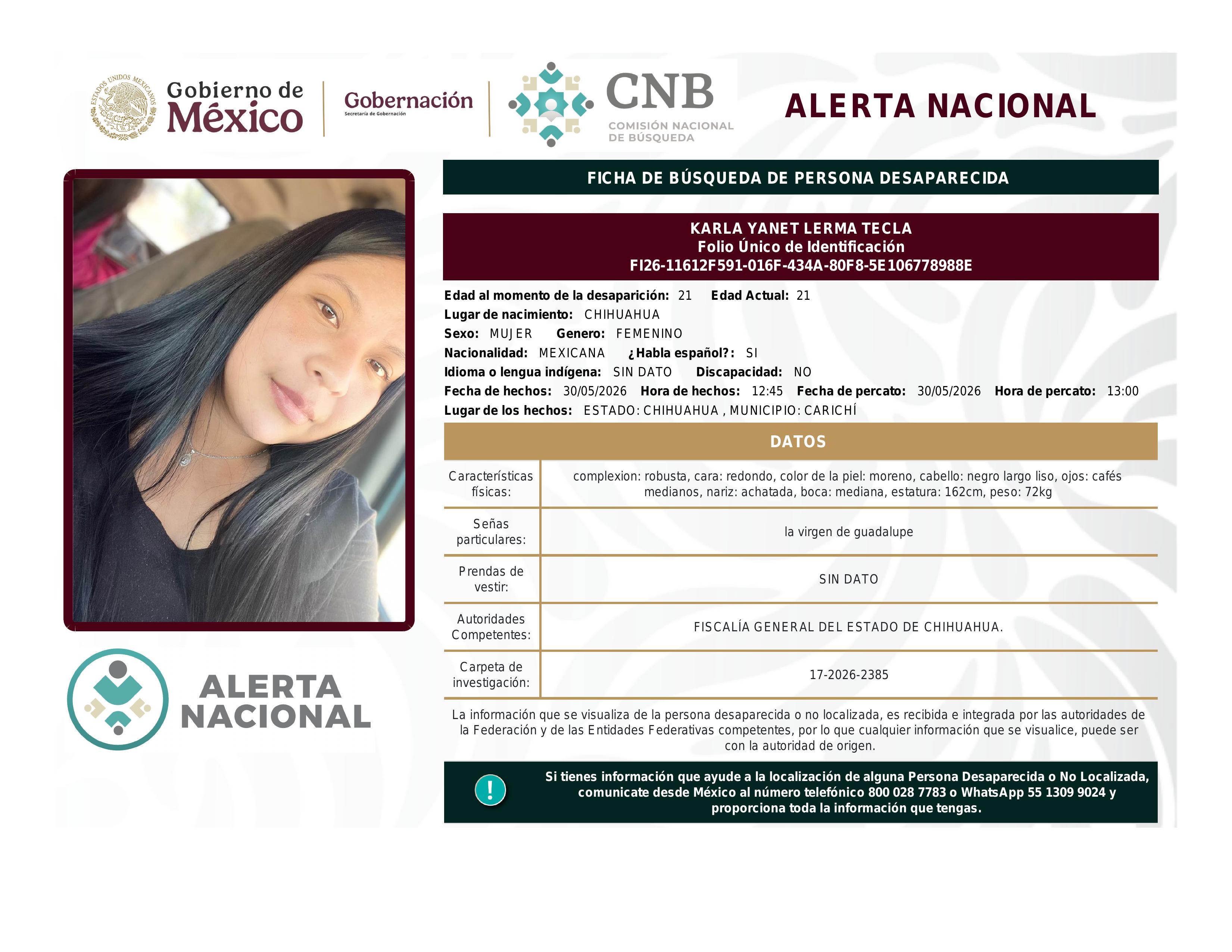 alerta nacional