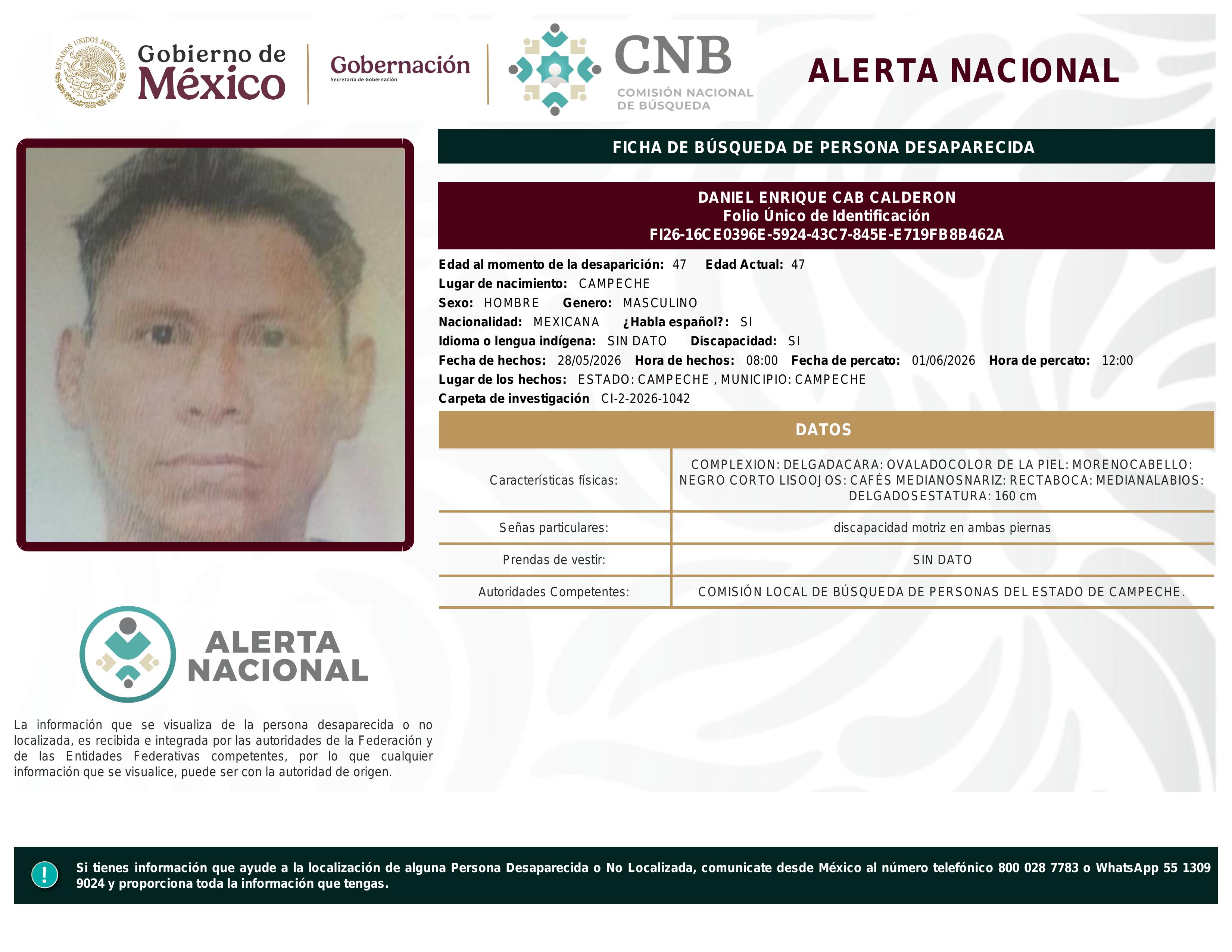 alerta nacional