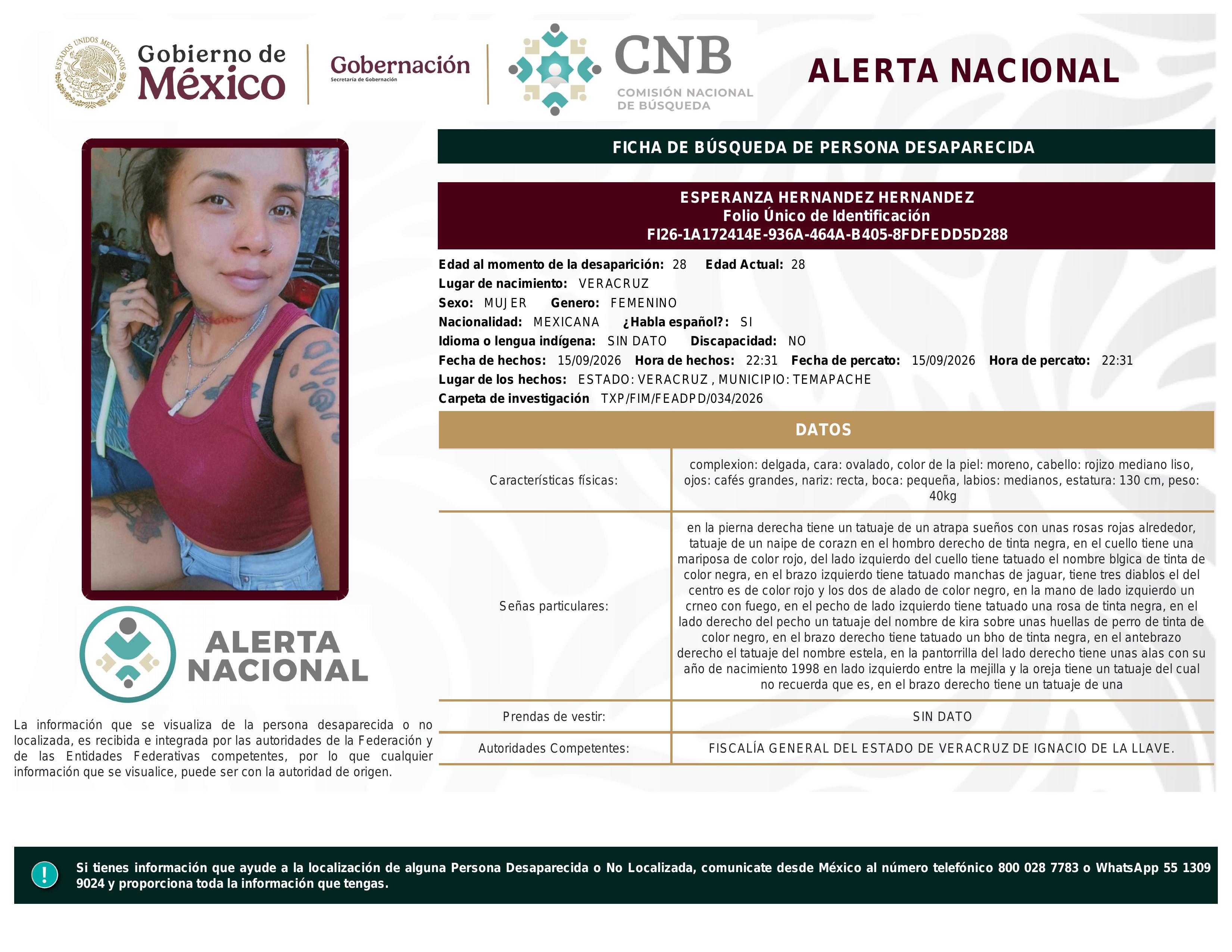 alerta nacional