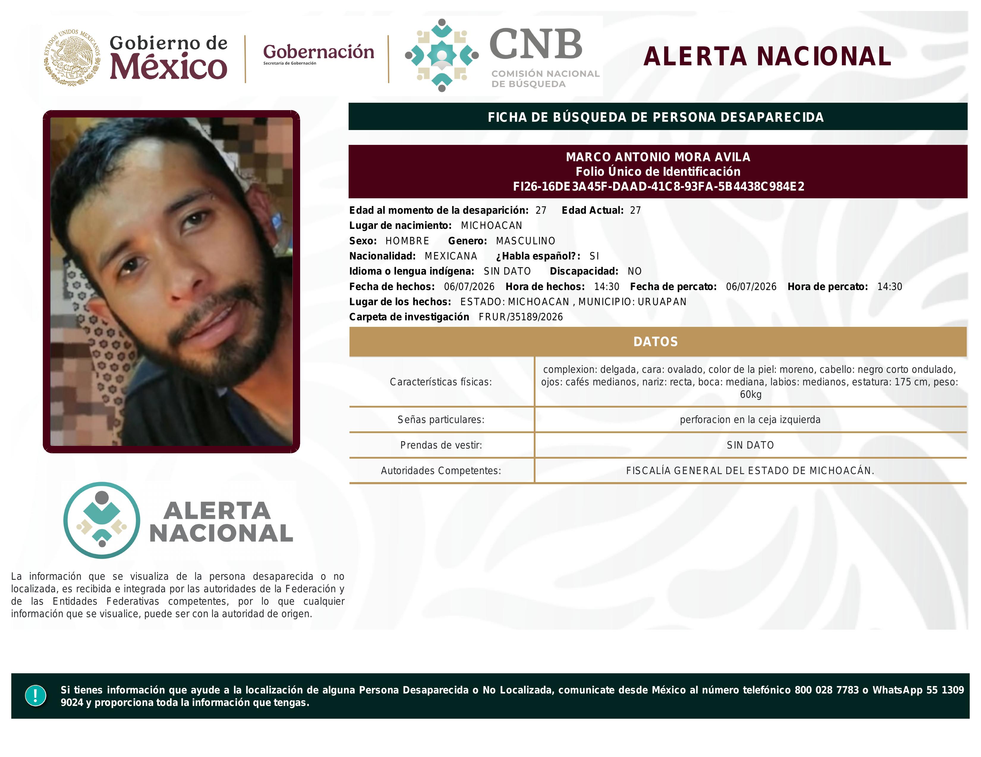 alerta nacional