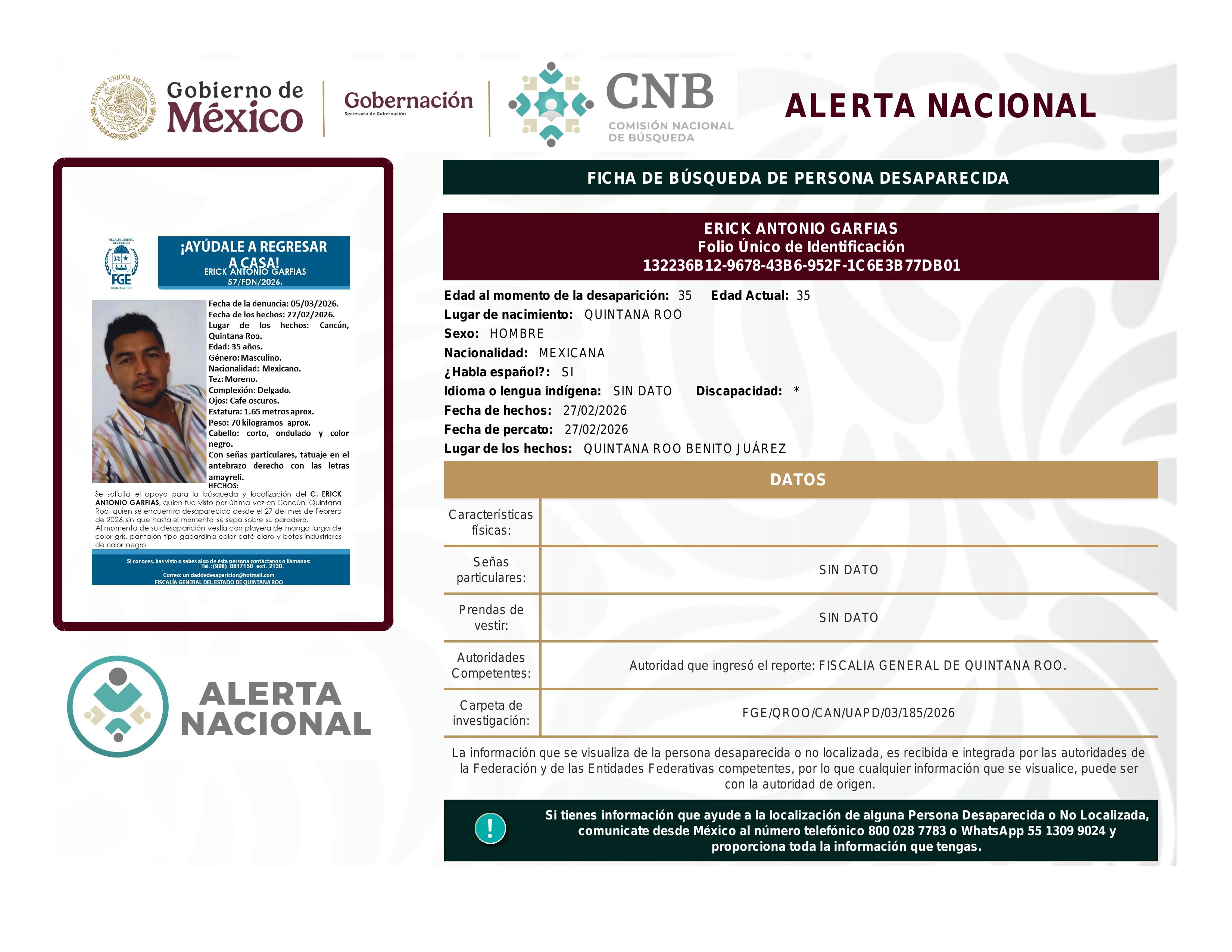 alerta nacional