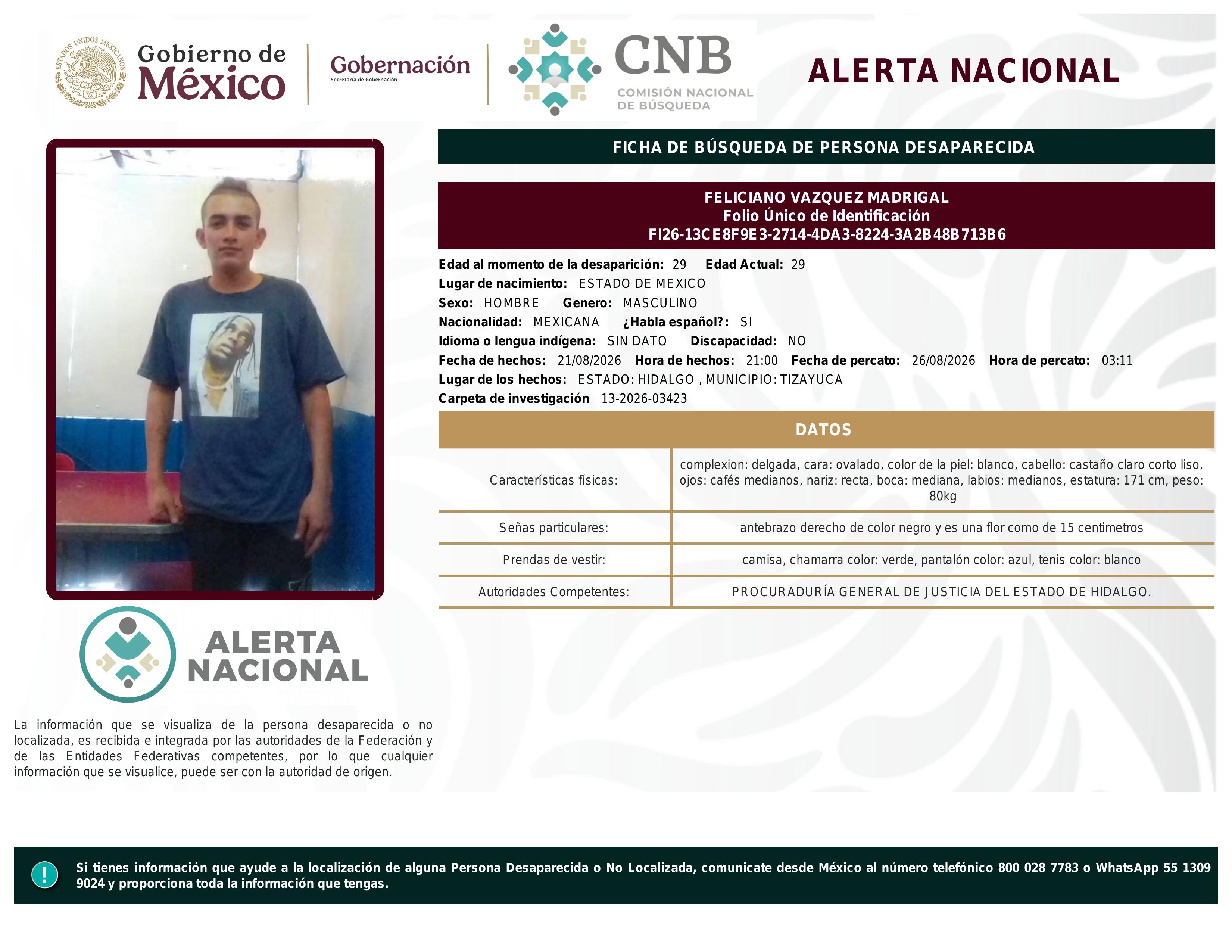 alerta nacional