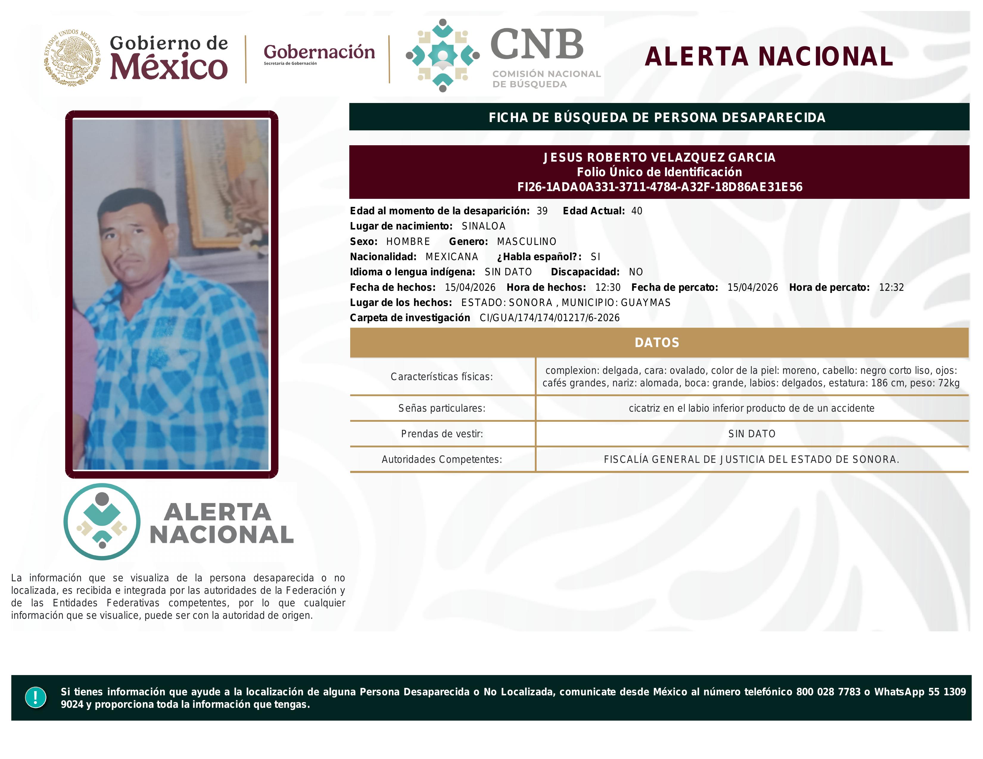 alerta nacional