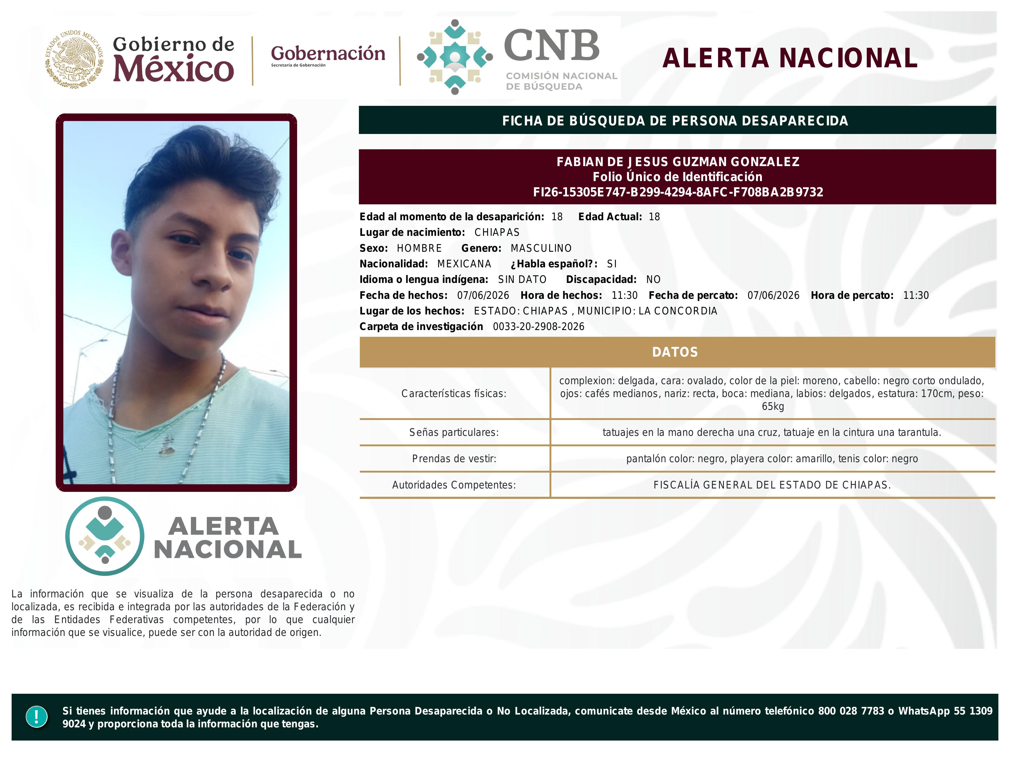 alerta nacional