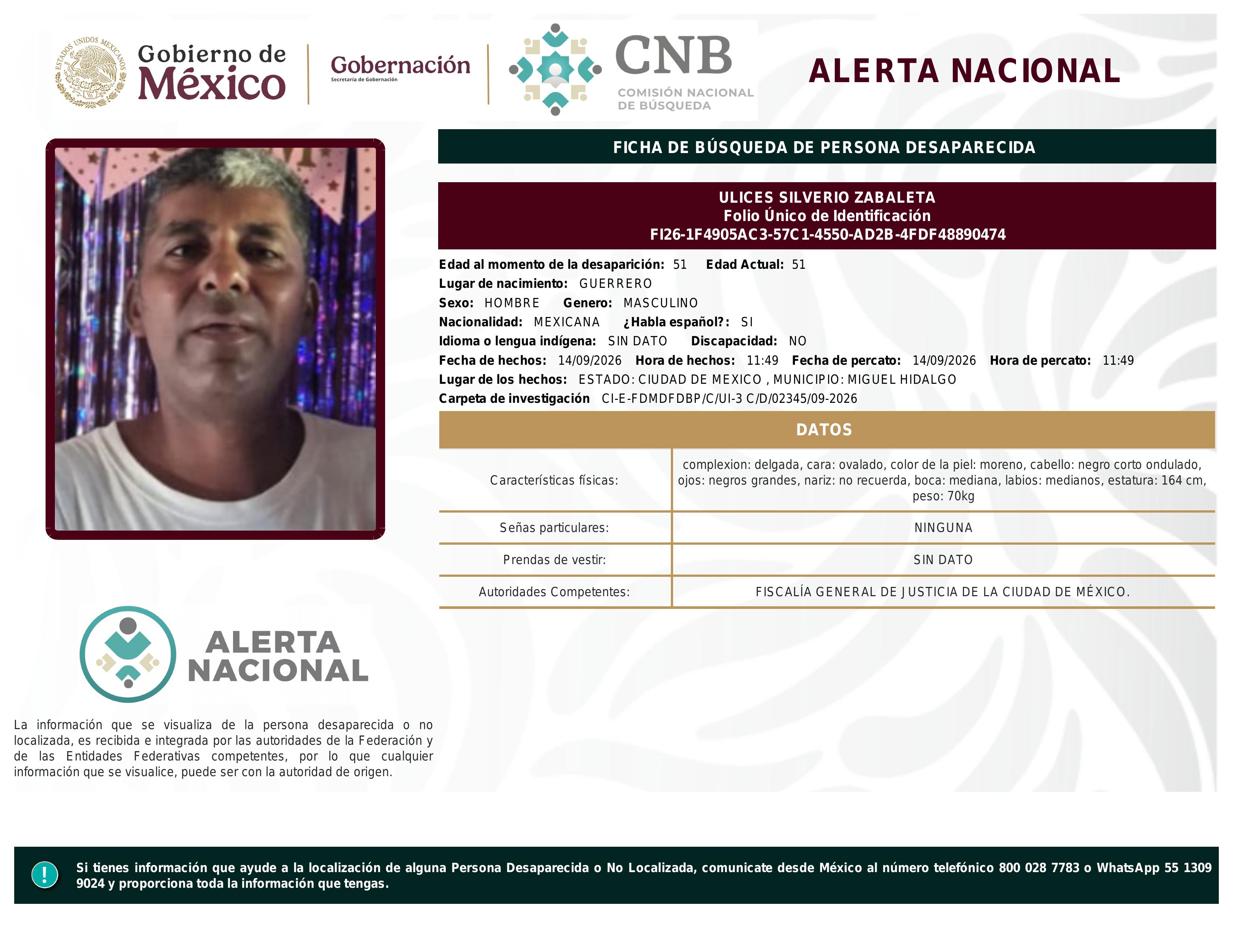 alerta nacional